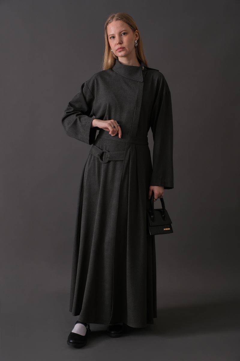 Toka Detaylı Etek Antrasit