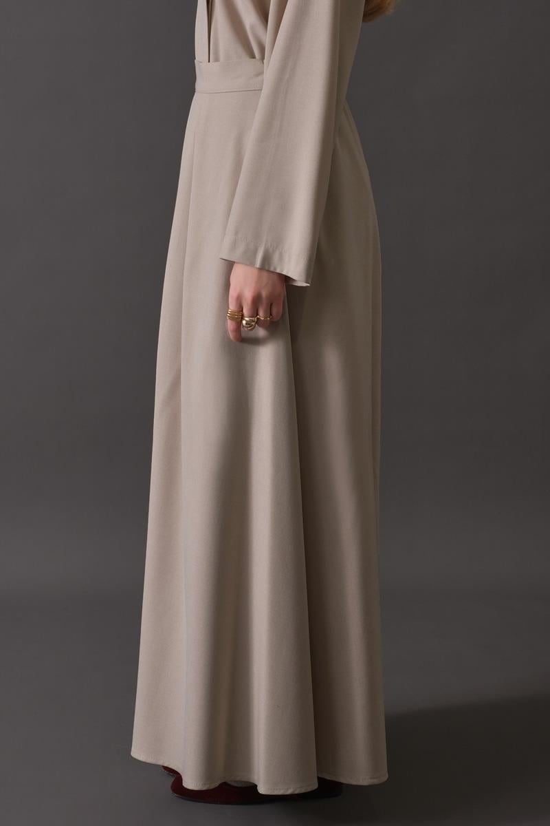 Toka Detaylı Etek Koyu Taş