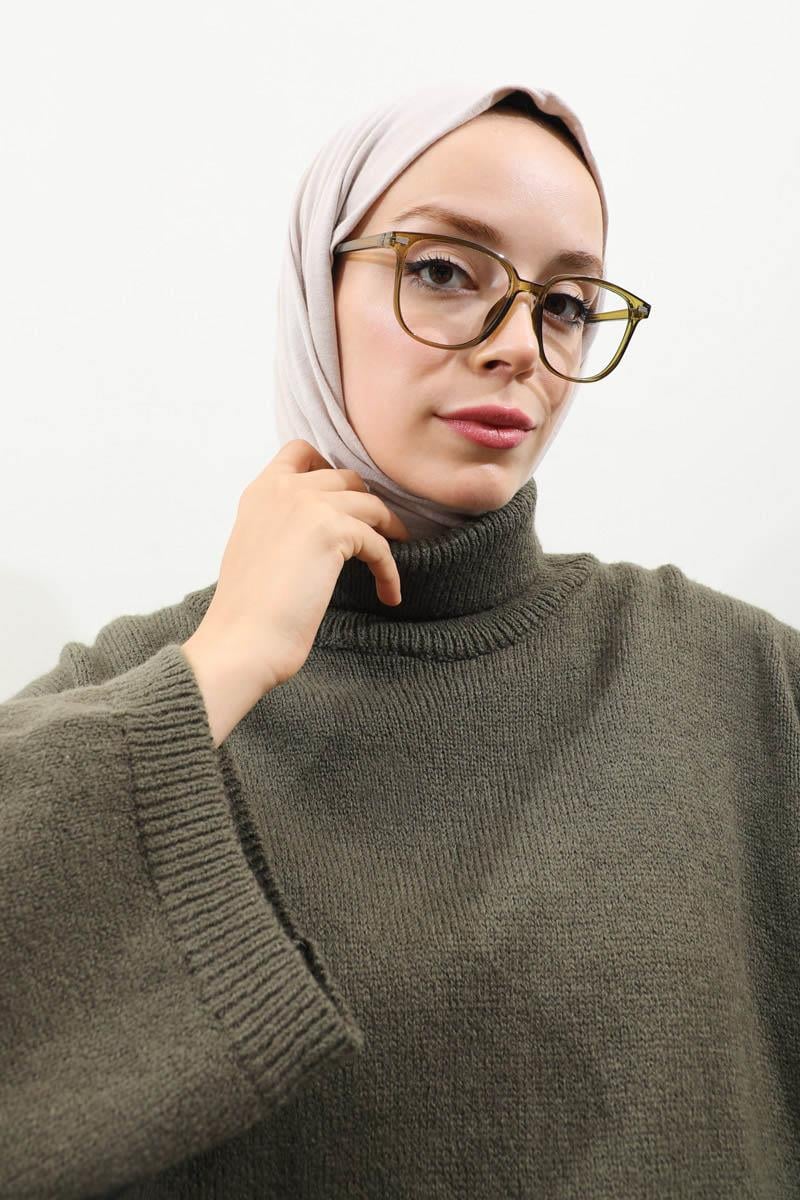 Triko Elbise Haki