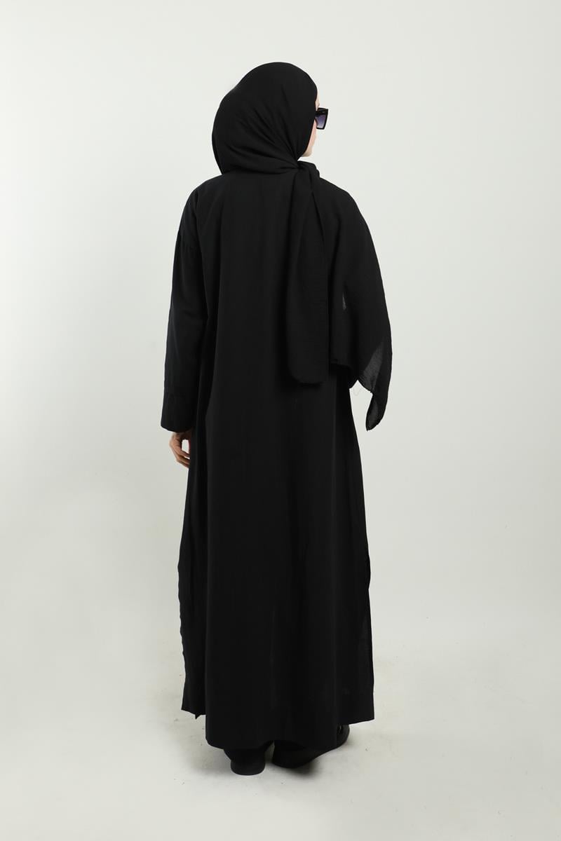 Tulumlu Abaya Takım Siyah