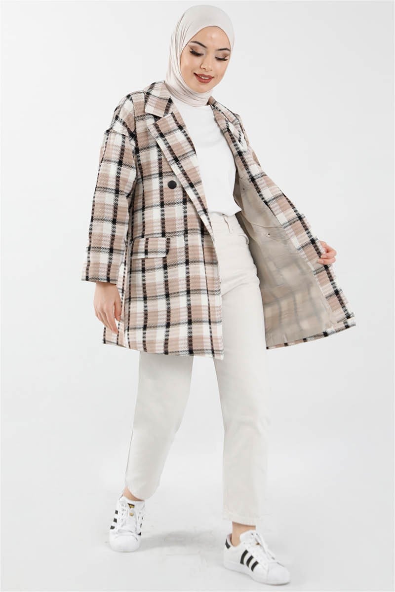 Tüvit Blazer Ceket Vizon