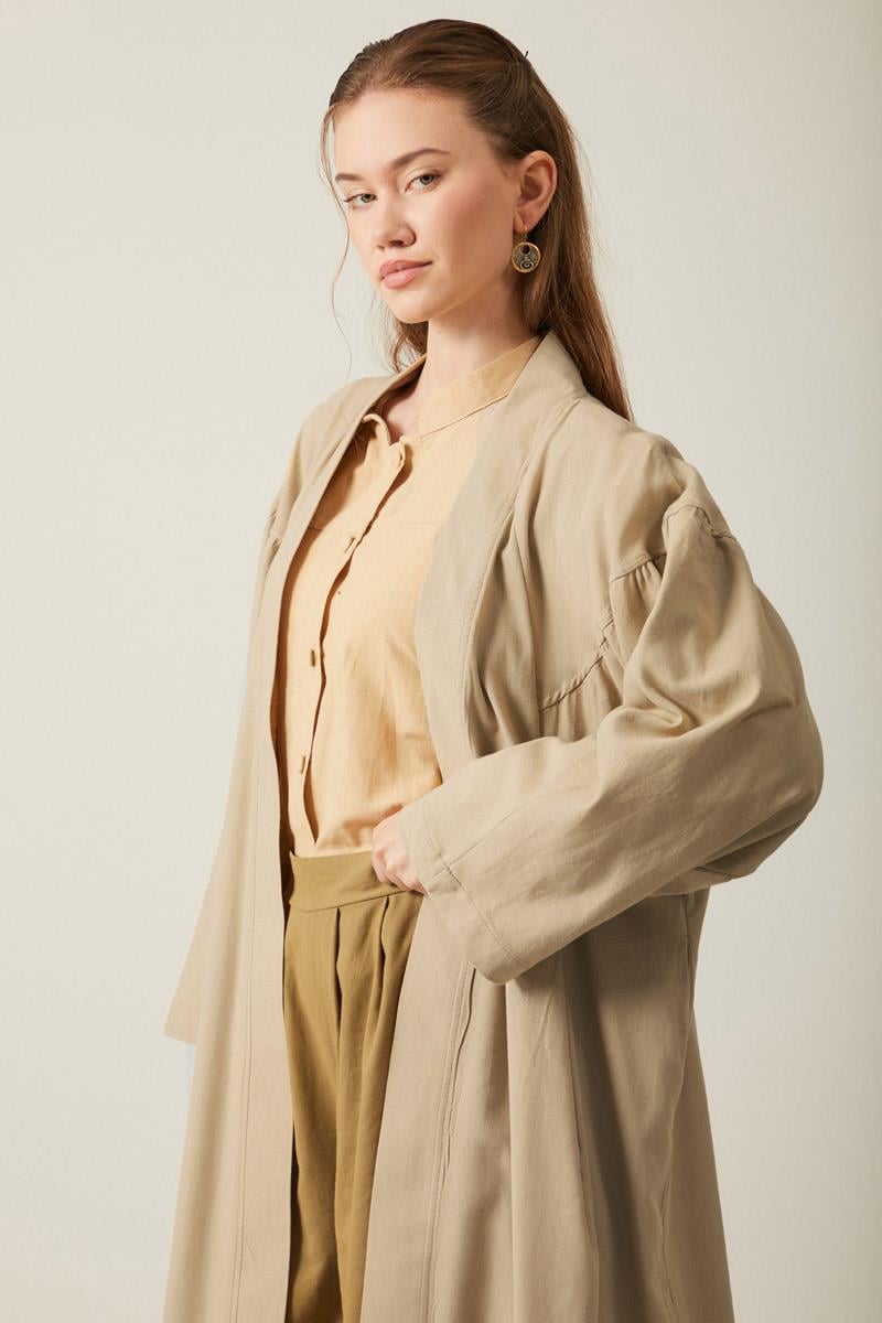 Uzun Keten Kimono Taş