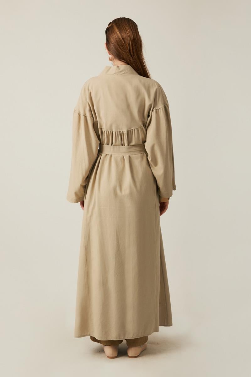 Uzun Keten Kimono Taş