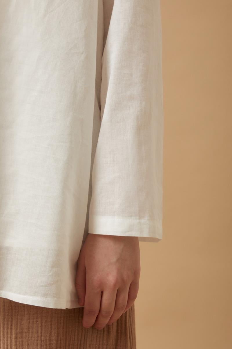 Uzun Kollu Kısa Boy Vual Astar Beyaz