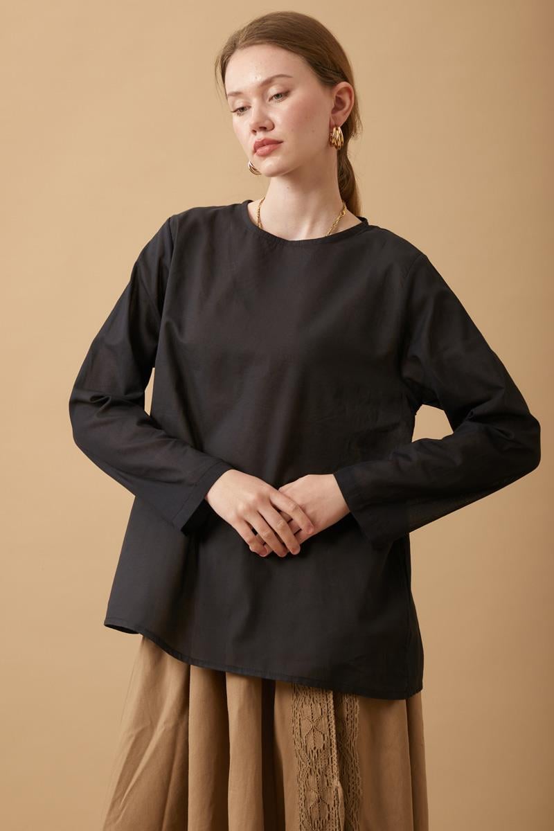 Uzun Kollu Kısa Boy Vual Astar Siyah