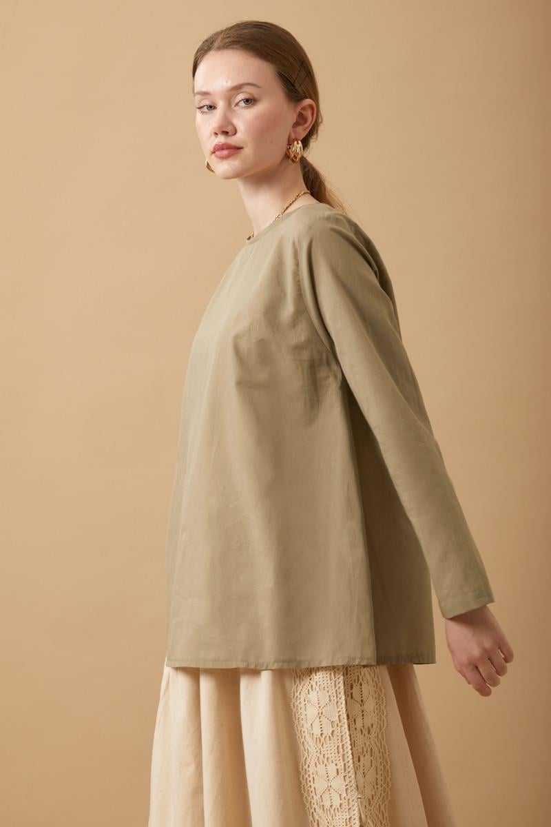 Uzun Kollu Kısa Boy Vual Astar Vizon