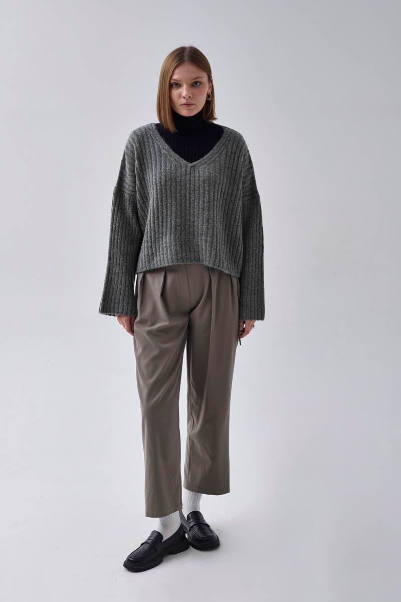 V Yaka Crop Kazak Antrasit