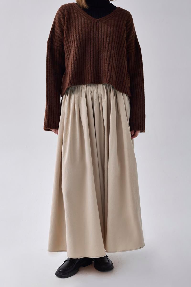 Yüksek Bel Pamuk Etek Tas