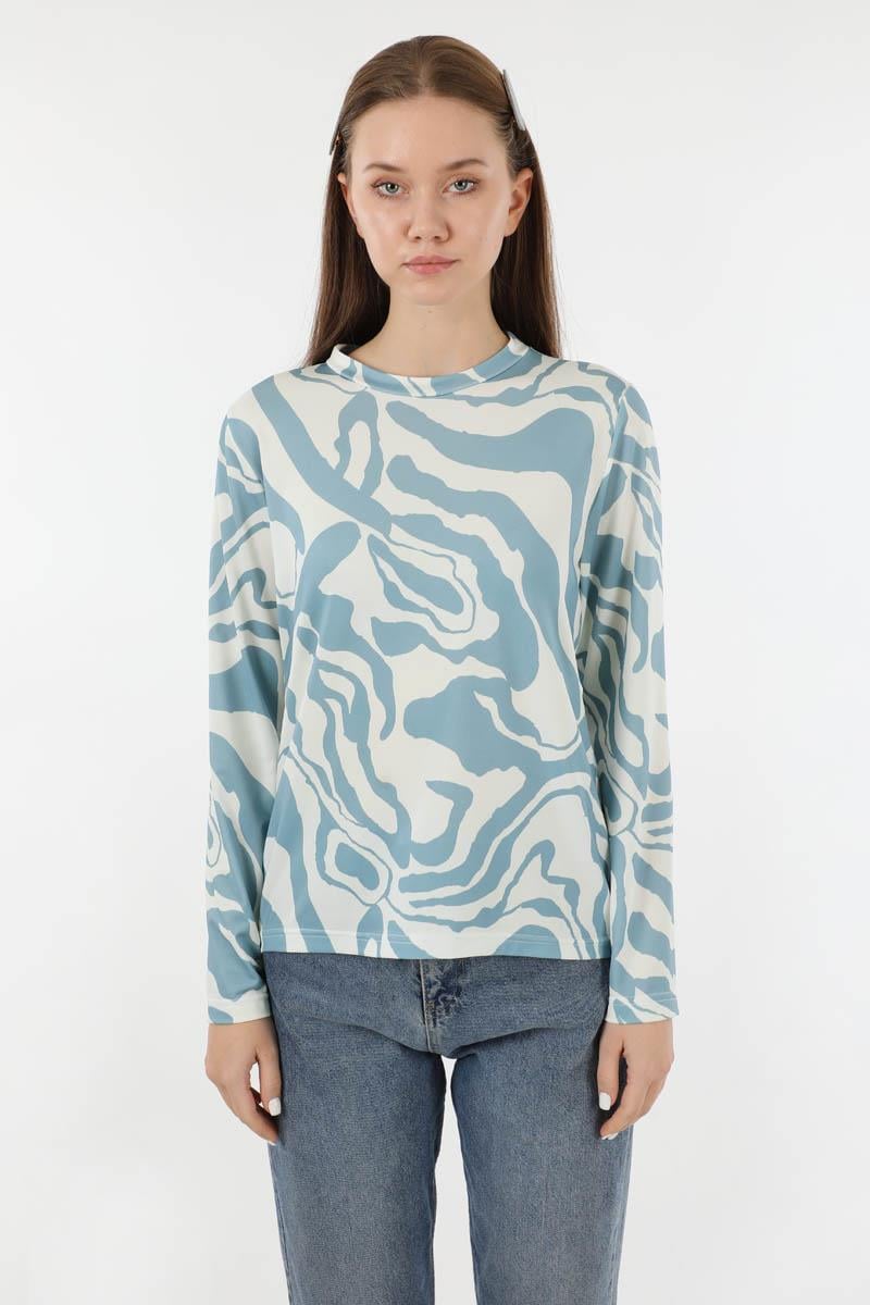 Zebra Desenli Body Bebe Mavisi