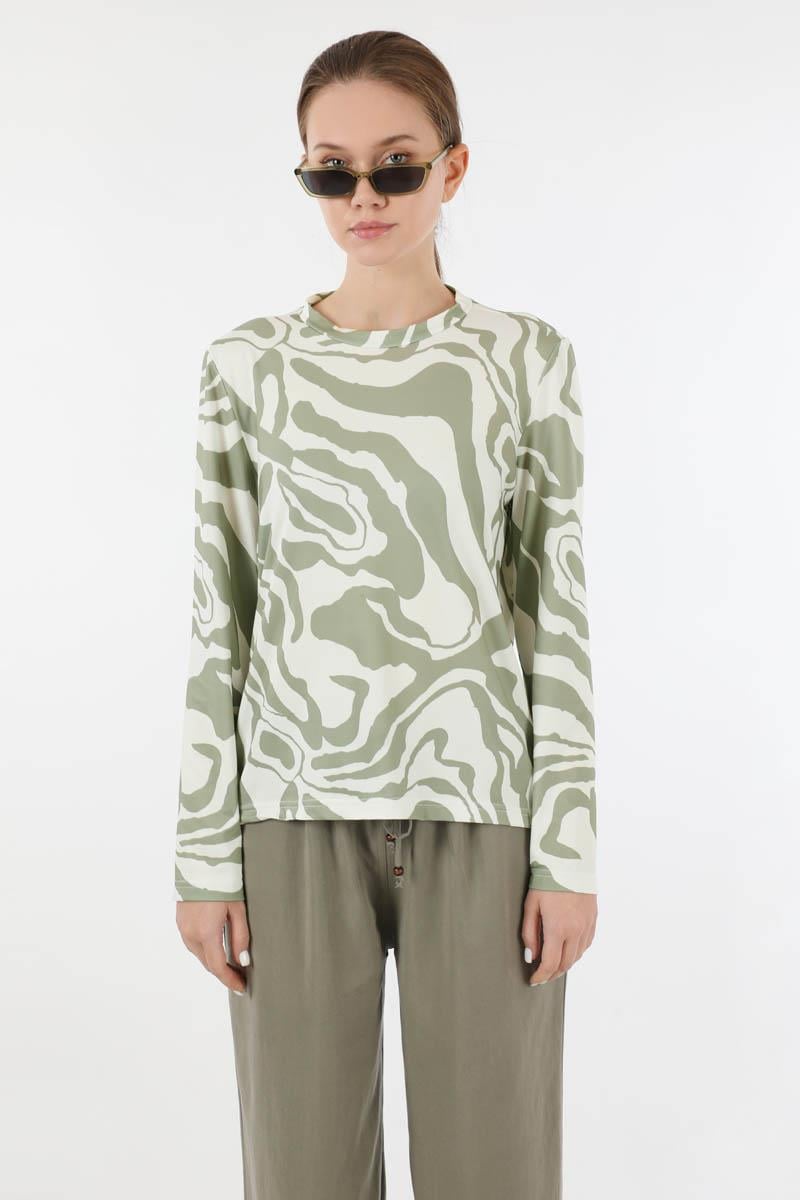 Zebra Desenli Body Mint