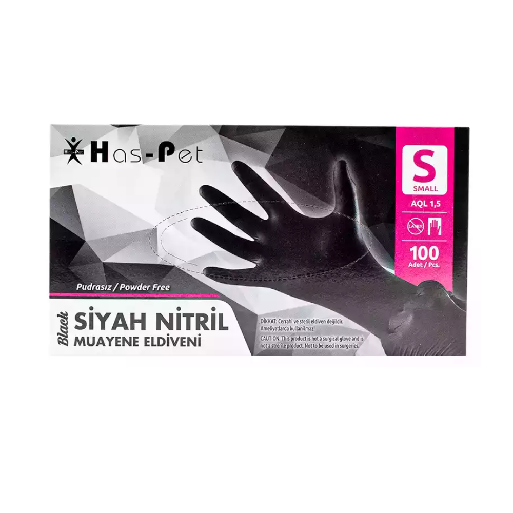 Haspet Siyat Nitril Eldiven S Beden 100lüHaspet