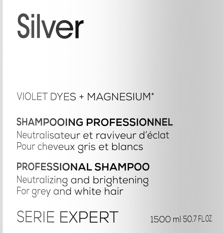 Loreal Silver Çok Açık Sarı, Gri ve Beyaz Saçlar için Renk Dengeleyici Mor Şampuan 1500 mlLoreal