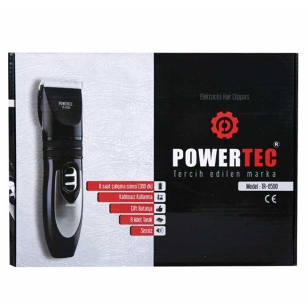 Powertec Şarjlı Saç Traş Makinası Tr 6500