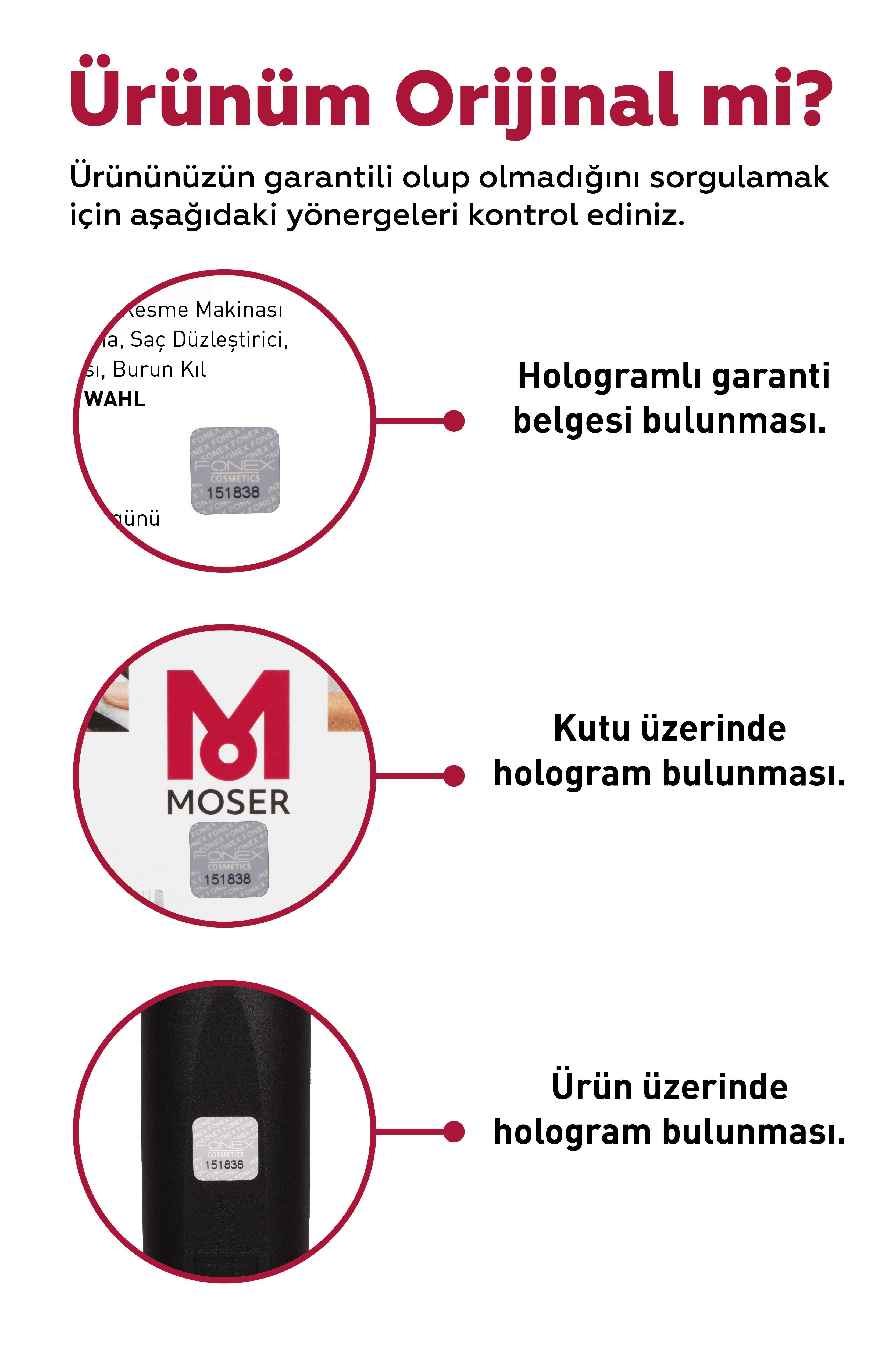 Moser 1591 Chrom Mini Pro Tıraş Makinesi ŞarjlıMoser