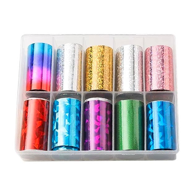 Nano Absolute Tırnak Folyo Süs Baskı Rulo 10lu 1 Paket G611Nano Absolute