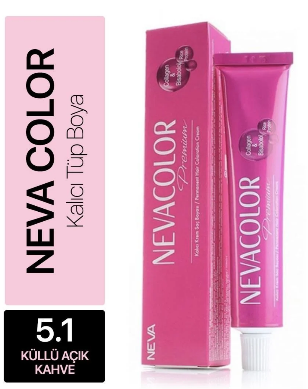 Nevacolor Saç Boyası 5.1 Küllü Açık KestaneNeva