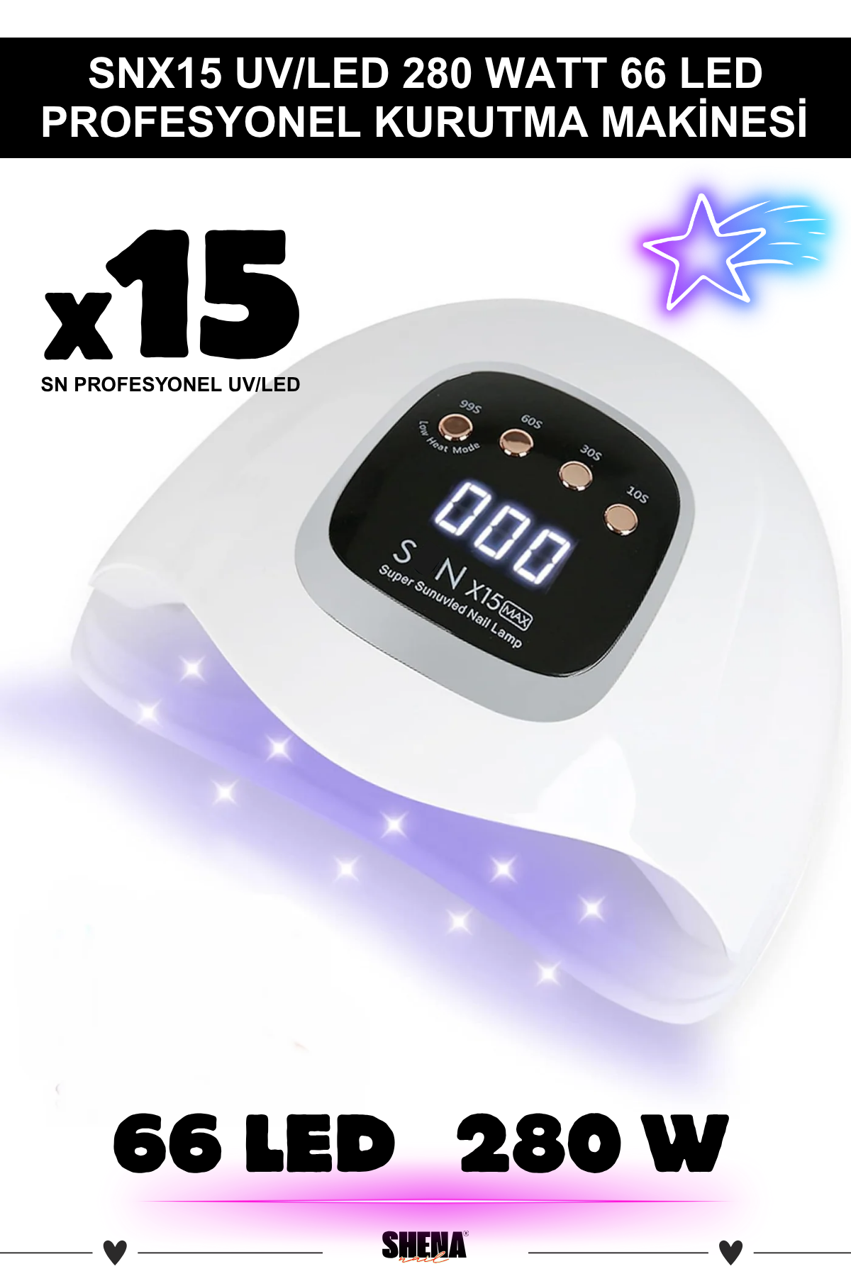 Ocean Sun x15 UV Led Kalıcı Oje Kurutucu MakineOcean