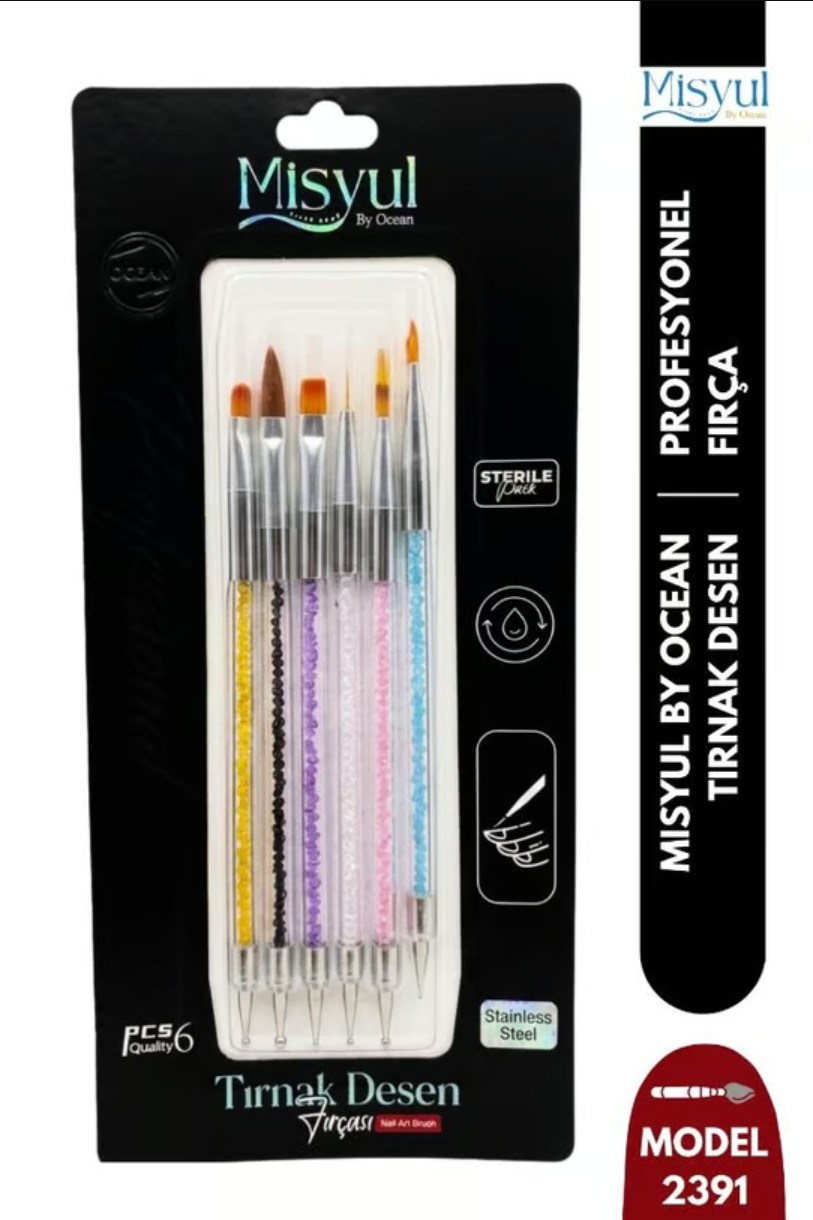 Ocean Tırnak Desen Fırçası 6lı 2391Ocean