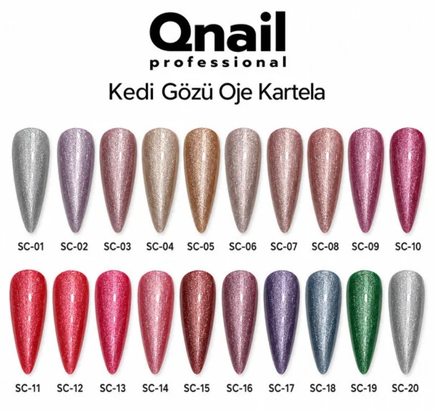 Qnail Kedi Gözü Kalıcı Oje ÇeşitleriQnail