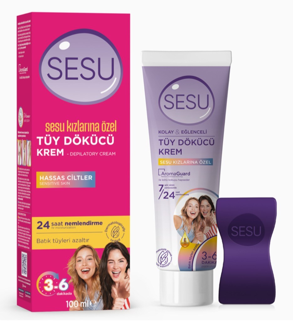 Sesu Tüy Dökücü Krem Hassas Ciltler Pembe 100 MlSESU