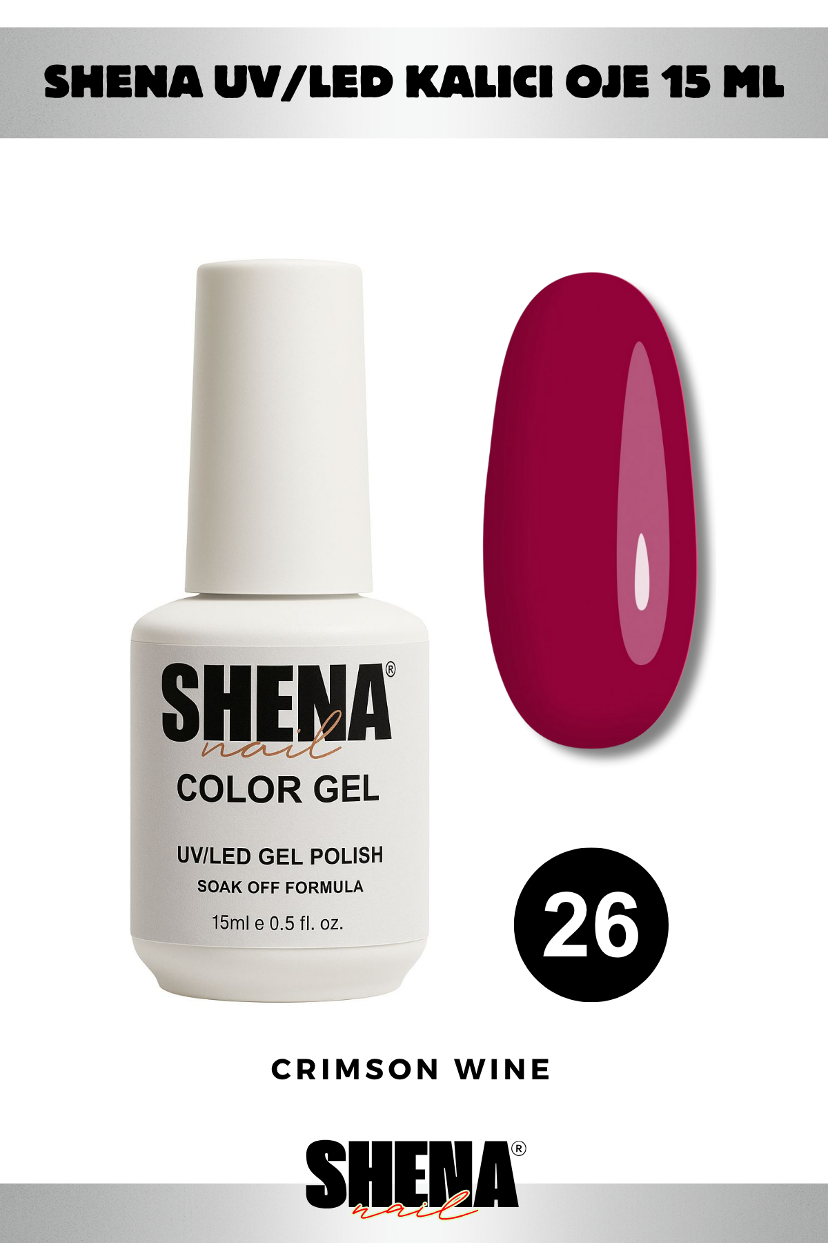 Shena Kalıcı Oje Gel Polish 15 Ml 026Shena