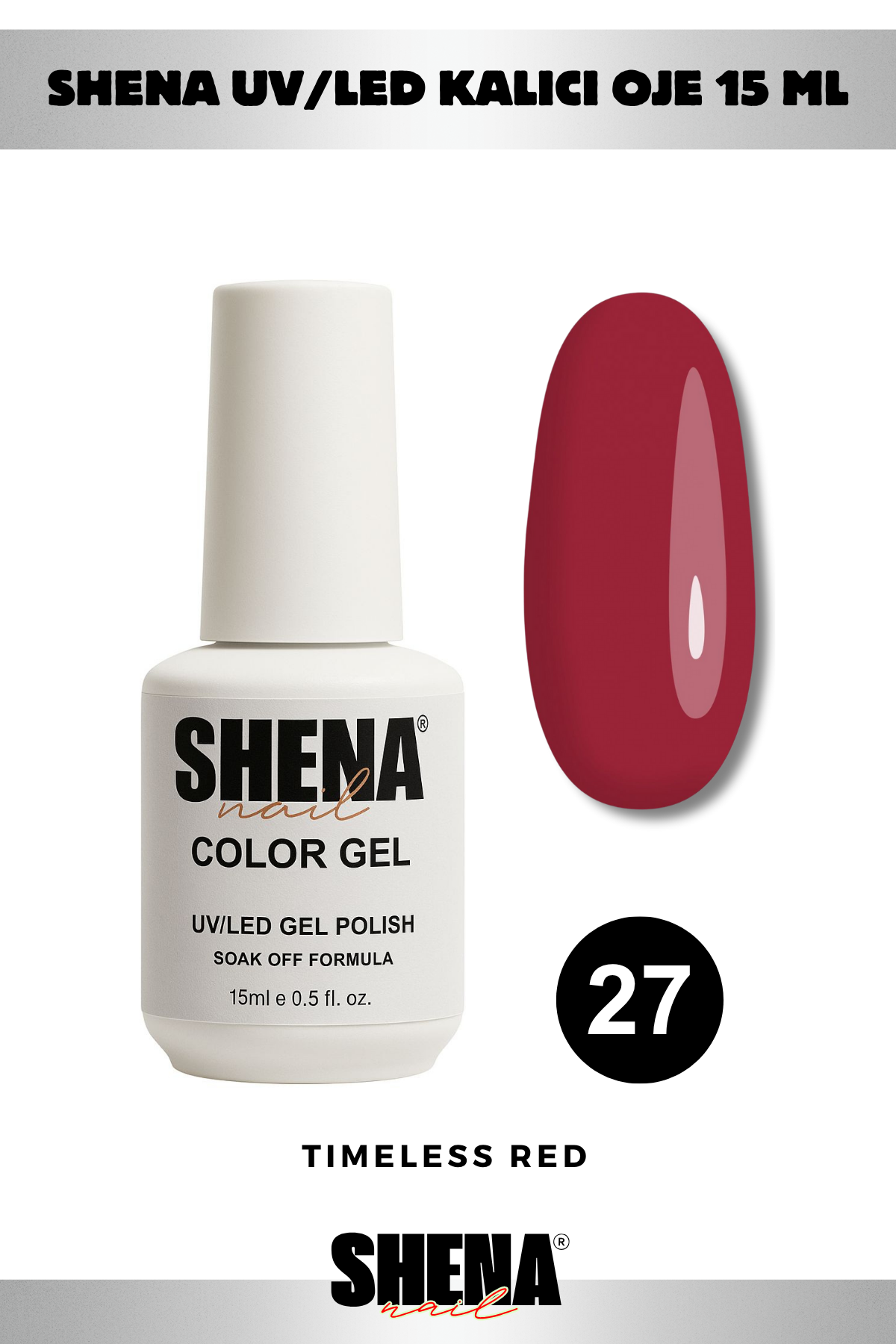 Shena Kalıcı Oje Gel Polish 15 Ml 027Shena