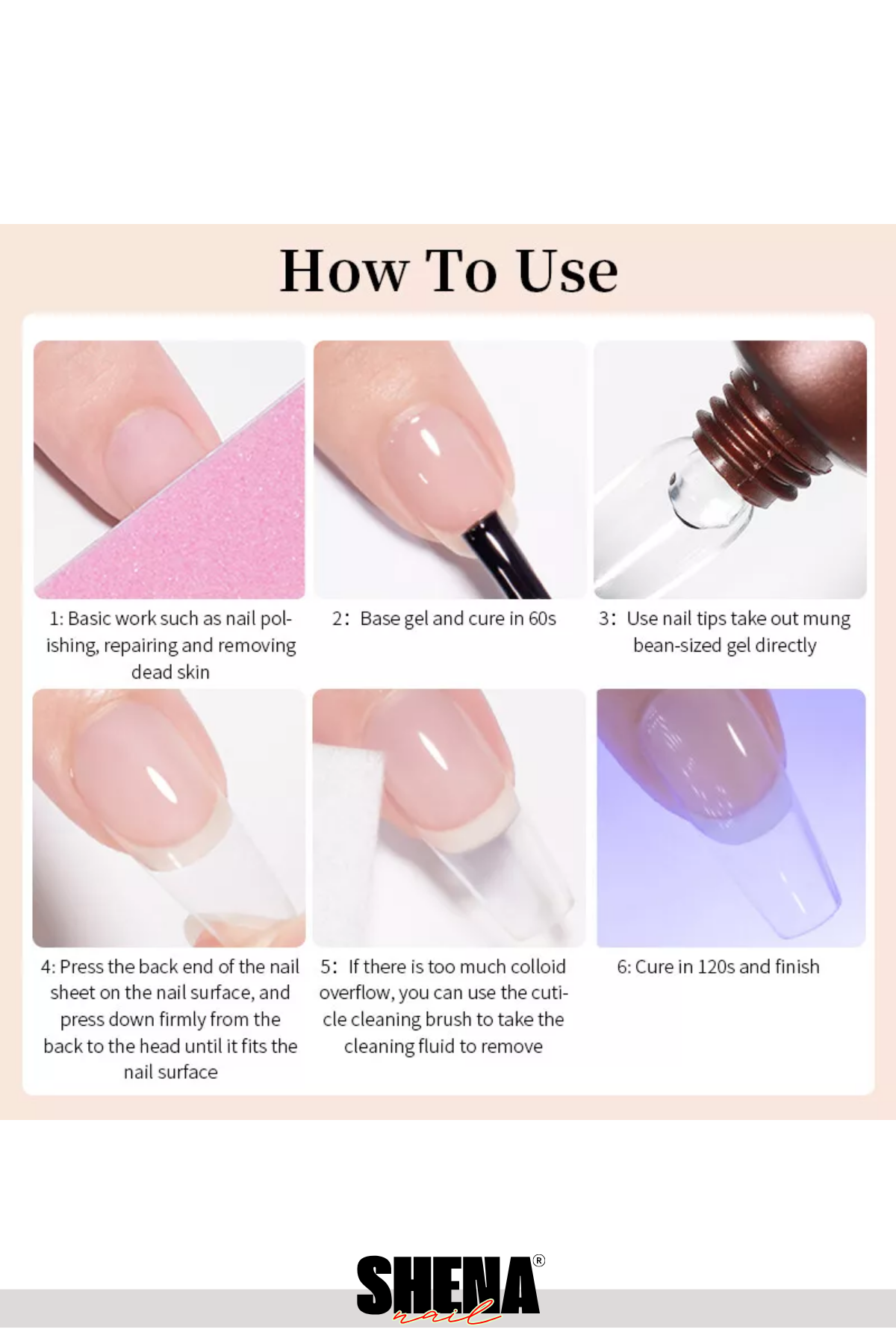 Shena Nail Tips Jel 20g - ŞeffafShena