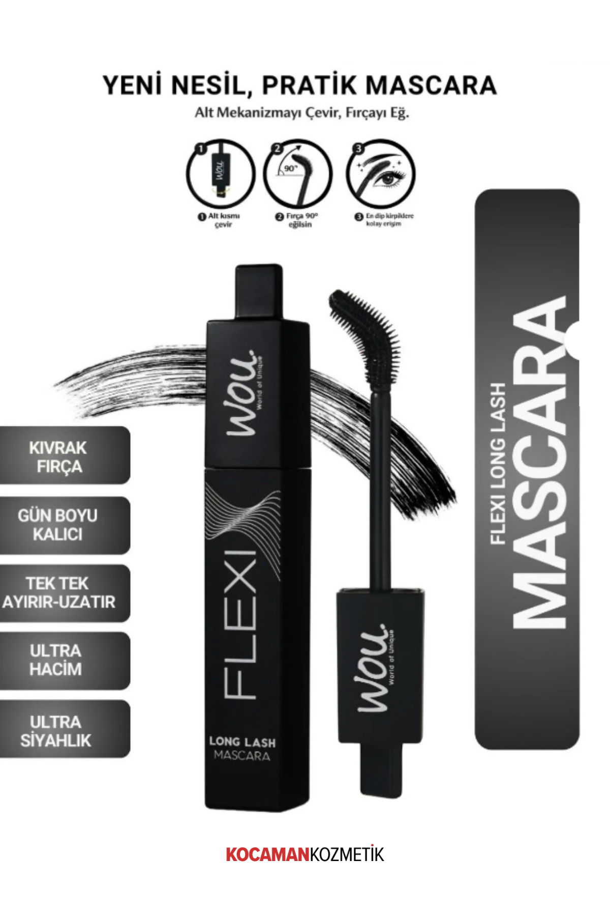 Wou Maskara Black Pro Esnek FırçaWou