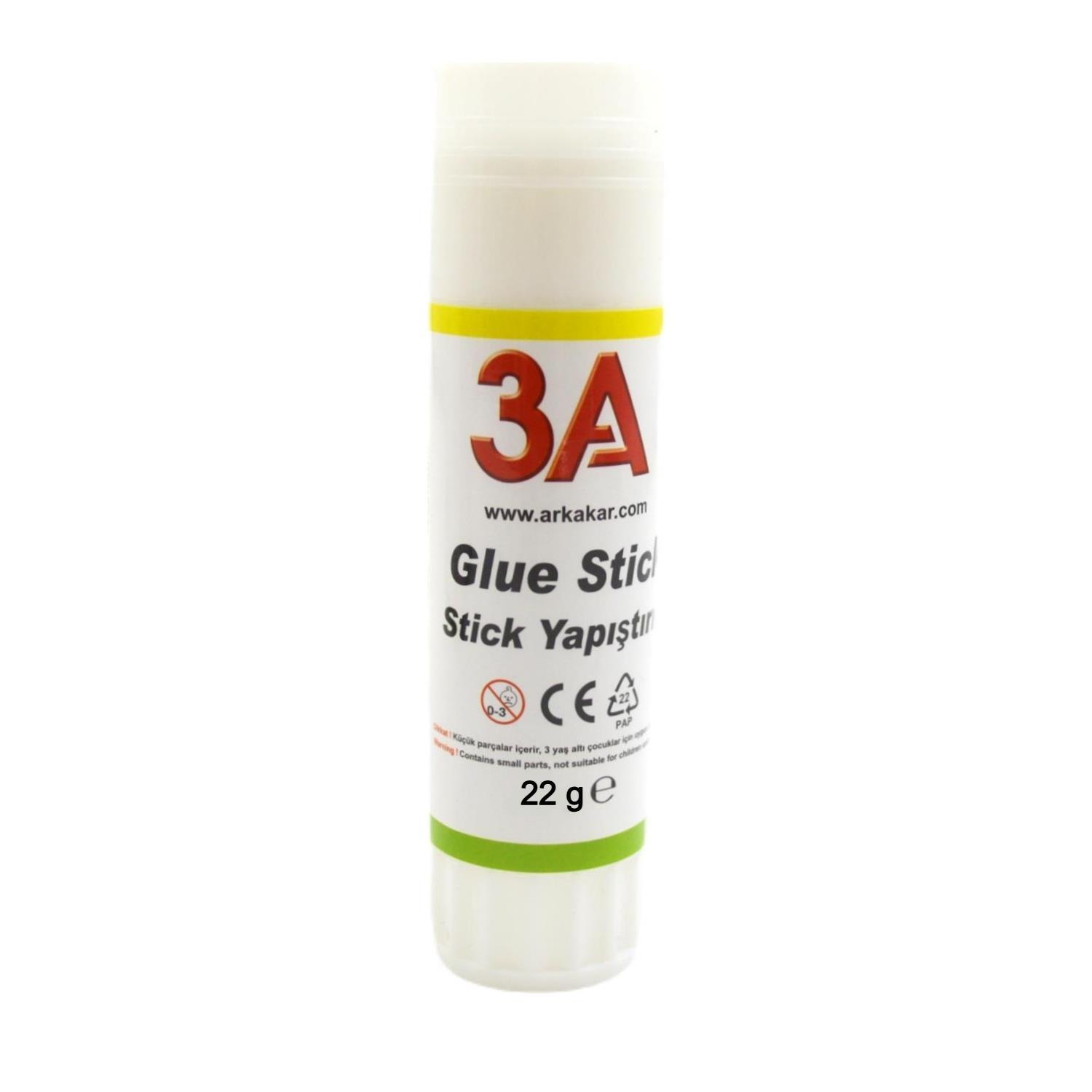 3A3A Glue Stick Yapıştırıcı 21 gr Kod:903 12 Adet