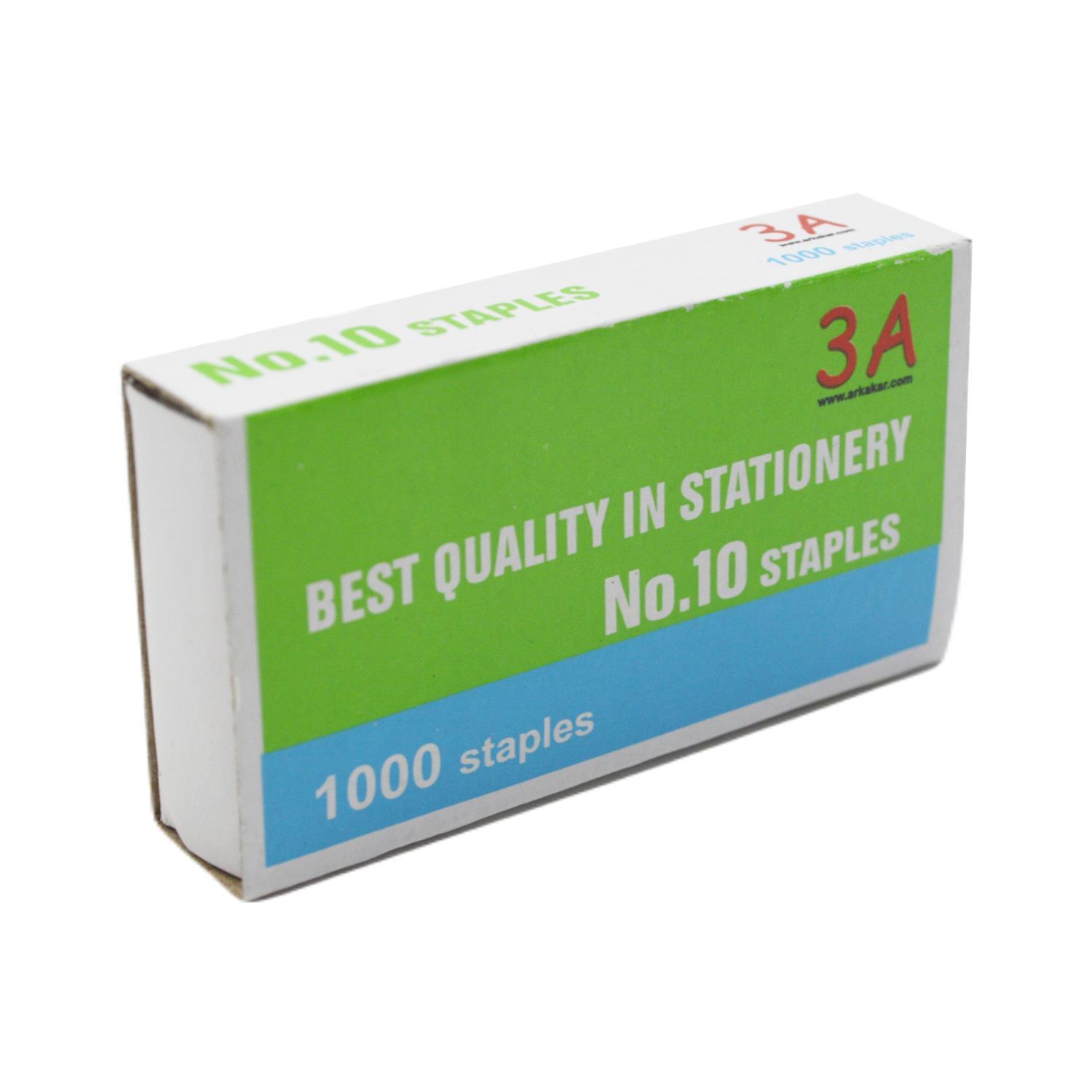 3A3A No:10 Zımba Teli Gümüş 1000 li 1 Kutu Kod:1196