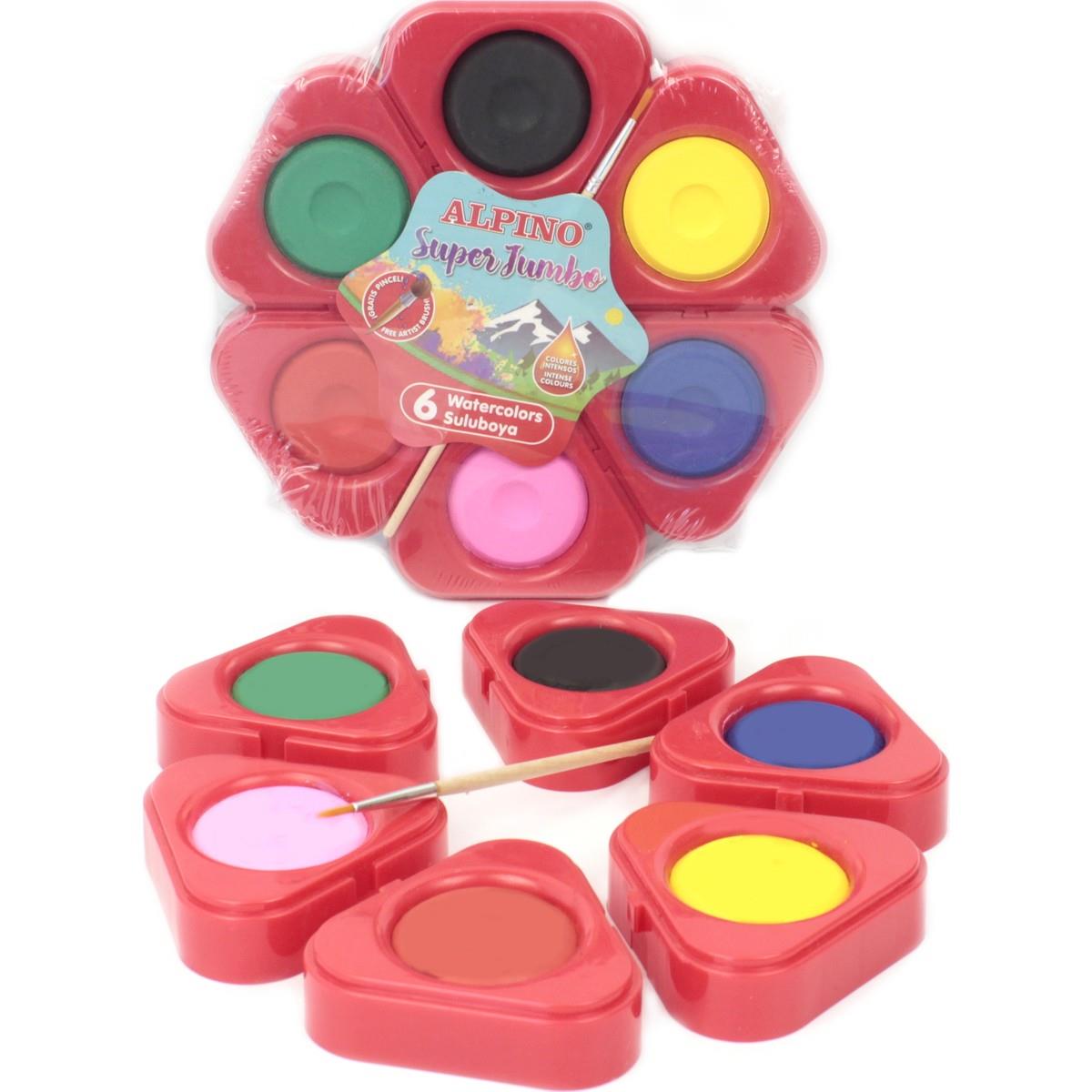 AlpinoAlpino Super Jumbo Sulu Boya 6 Renk AQ-05