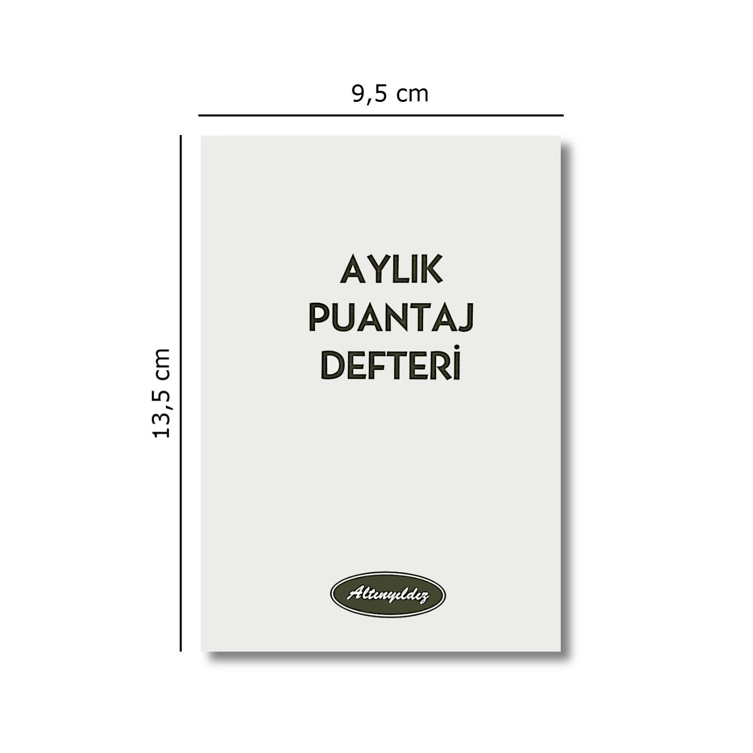 AltınyıldızAltınyıldız A7 Küçük Boy Puantaj Defteri (PD-224) 1 Adet
