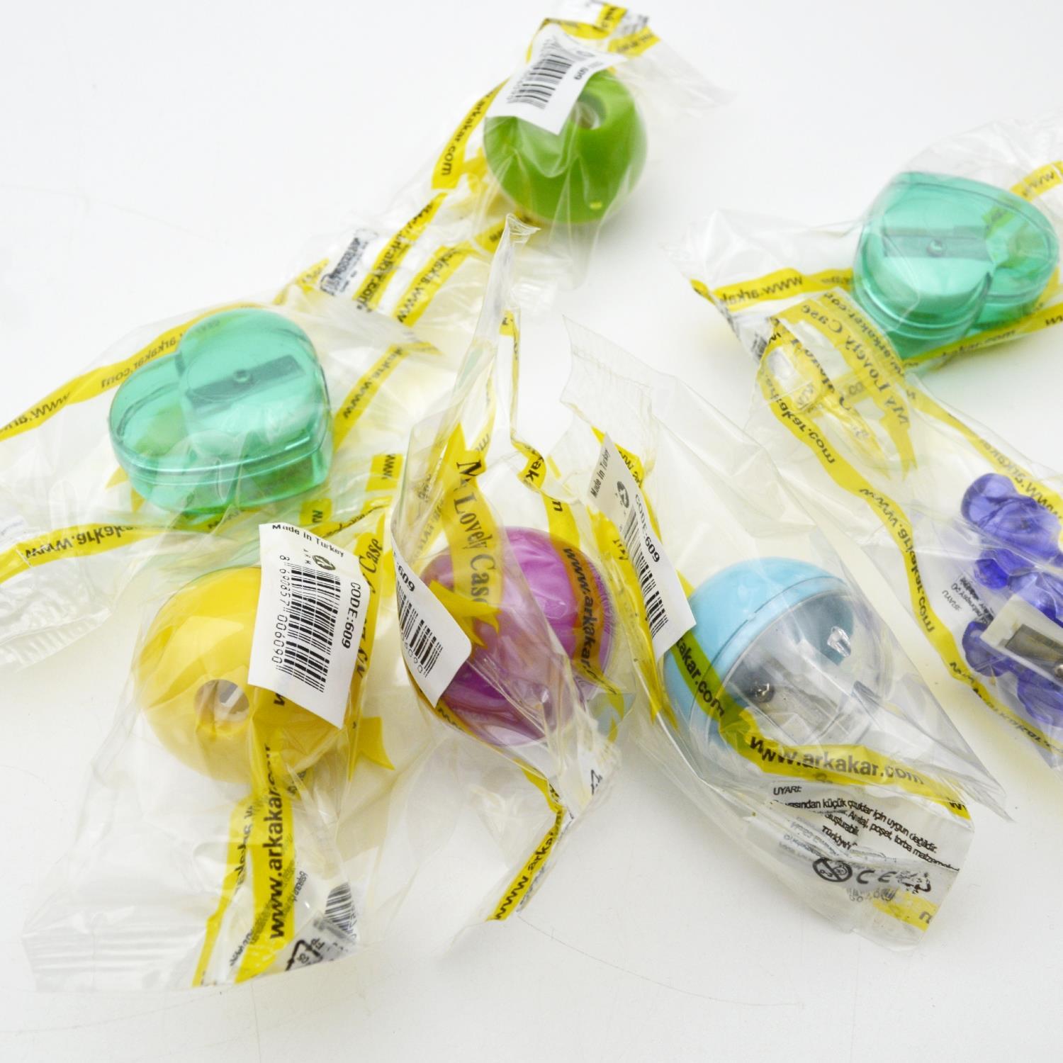 ArkArk Tek Bıçaklı Poşetli Kalemtıraş 48 li Plastik Büyük Kutuda Kod:609