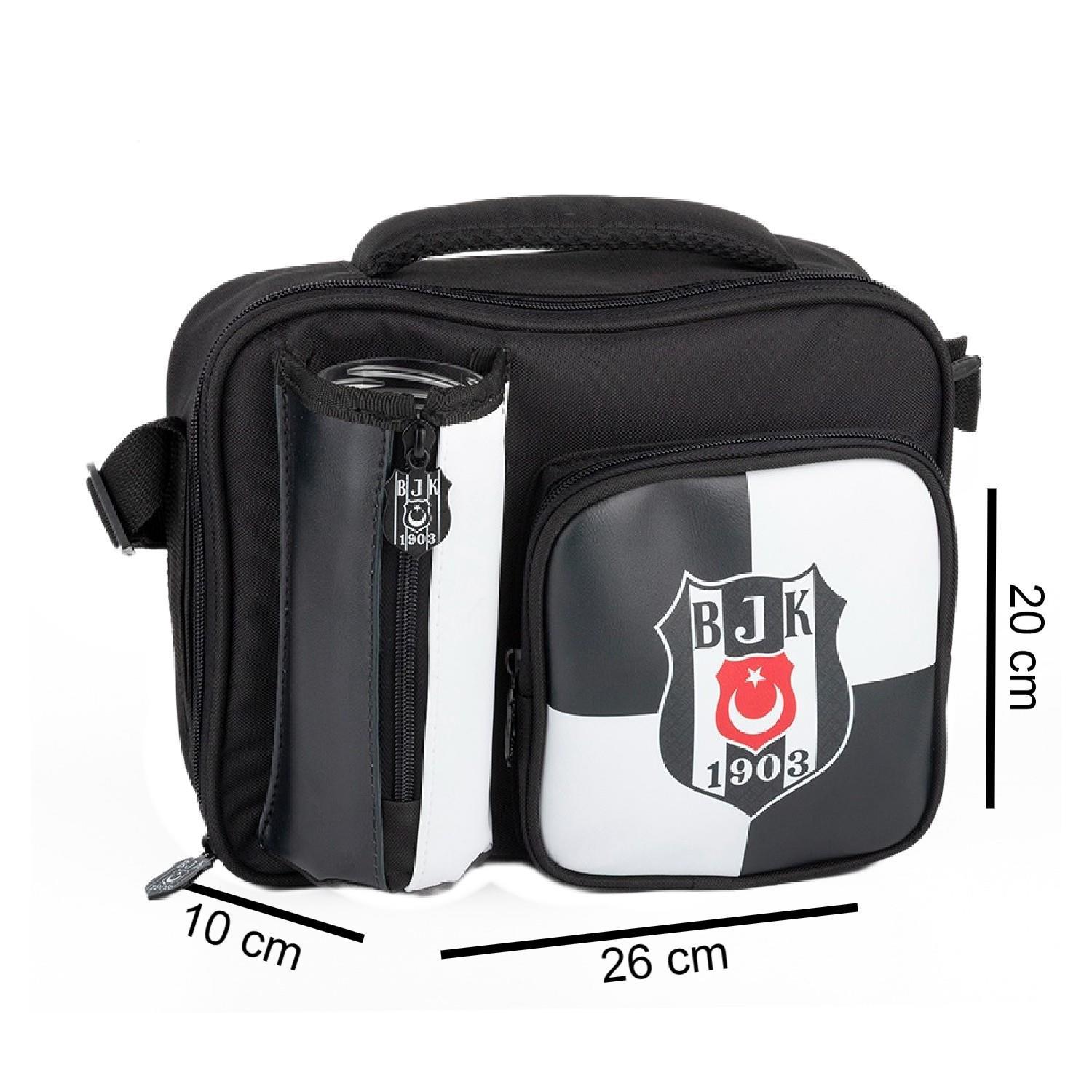 BeşiktaşBeşiktaş 2 Bölmeli 1903 Logo Baskılı Suni Deri Beslenme Çantası (25362)