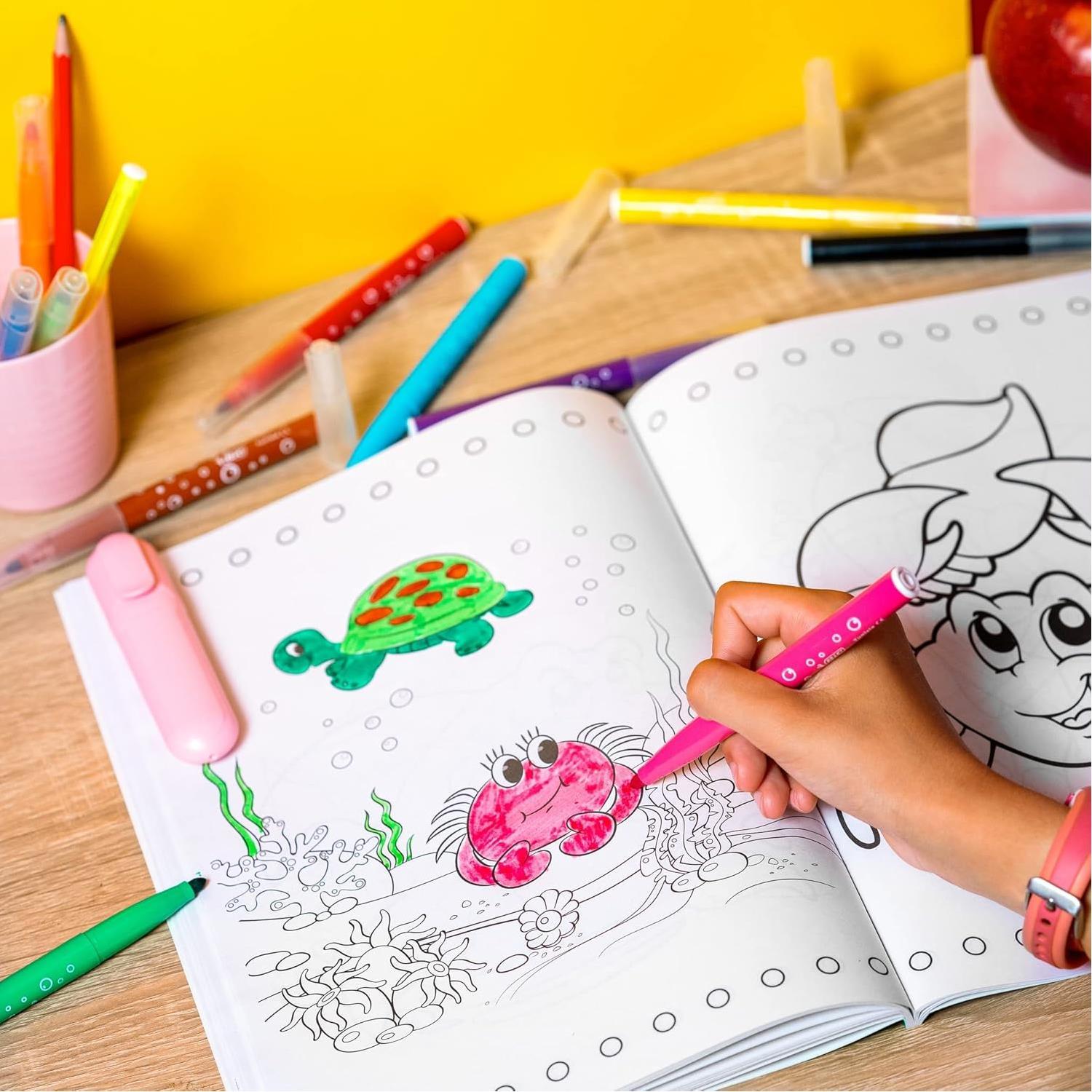 BicBic Kids Couleur XL Yıkanabilir Keçeli Boya Kalemi 12 Renk (828966)