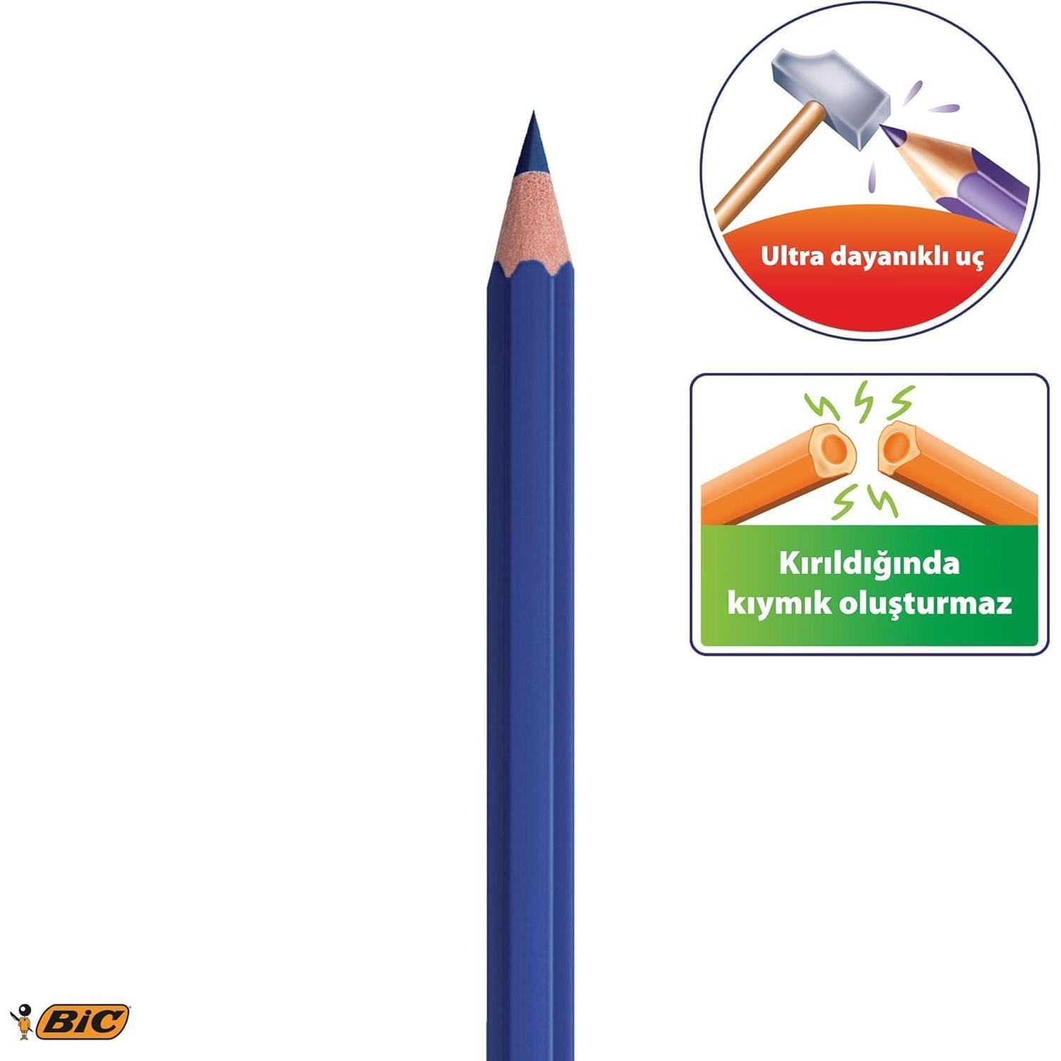 BicBic Kids Evolution Metal Tüpte Kuru Boya Kalemi 12+1 Renk