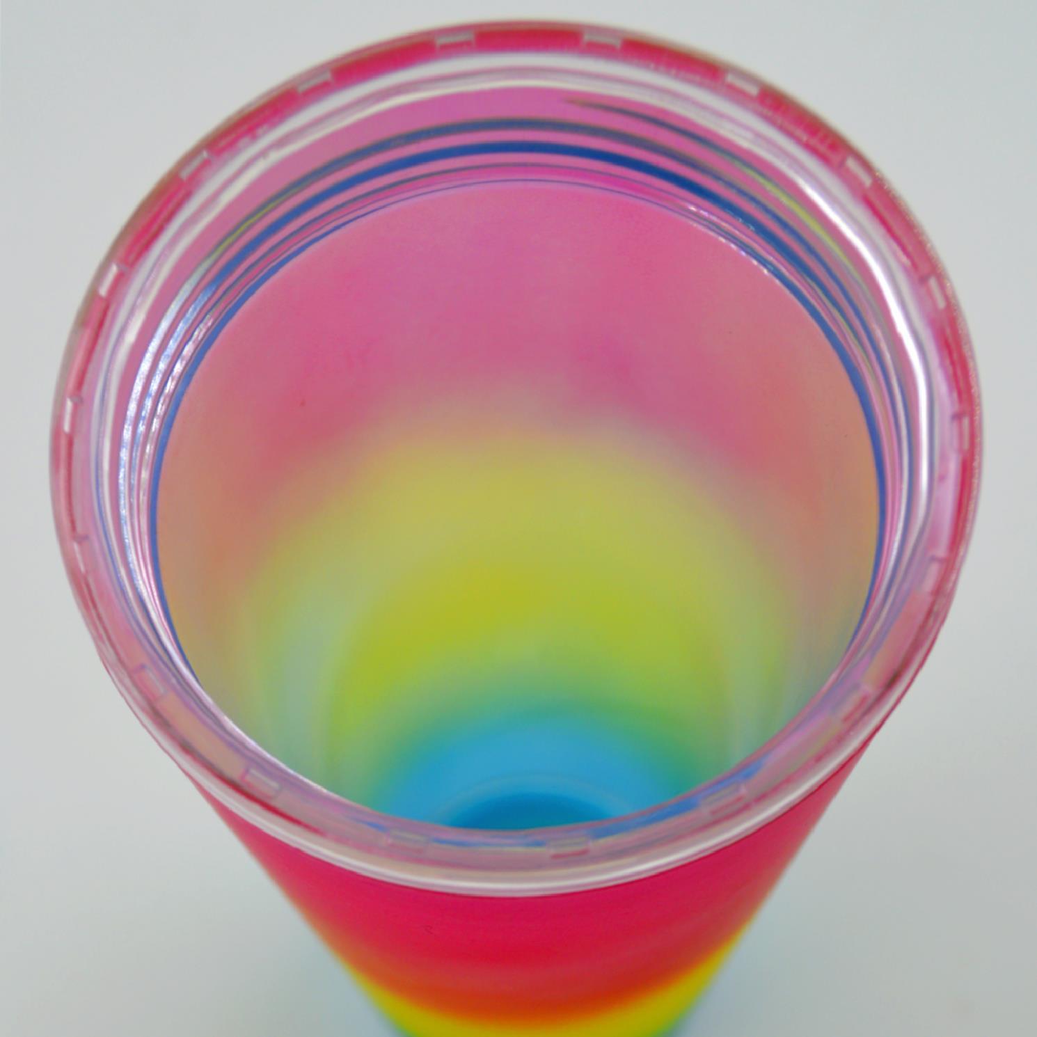 BottleBossBottleBoss Çift Katmanlı Pipetli Çift Renkli Sızdırmaz Bardak Matara 480 Ml Pembe