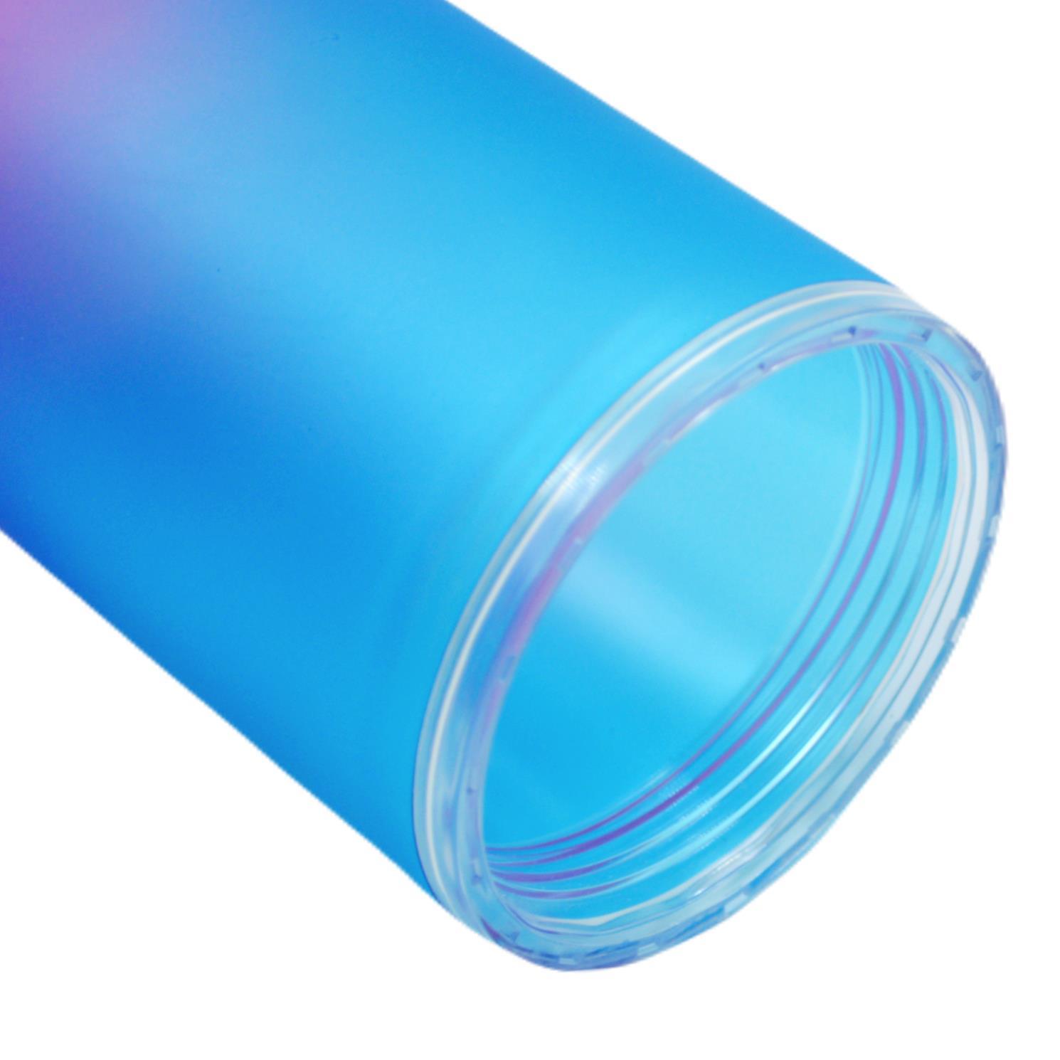 BottleBossBottleBoss Çift Katmanlı Pipetli Çift Renkli Sızdırmaz Bardak Matara 480 Ml Mavi