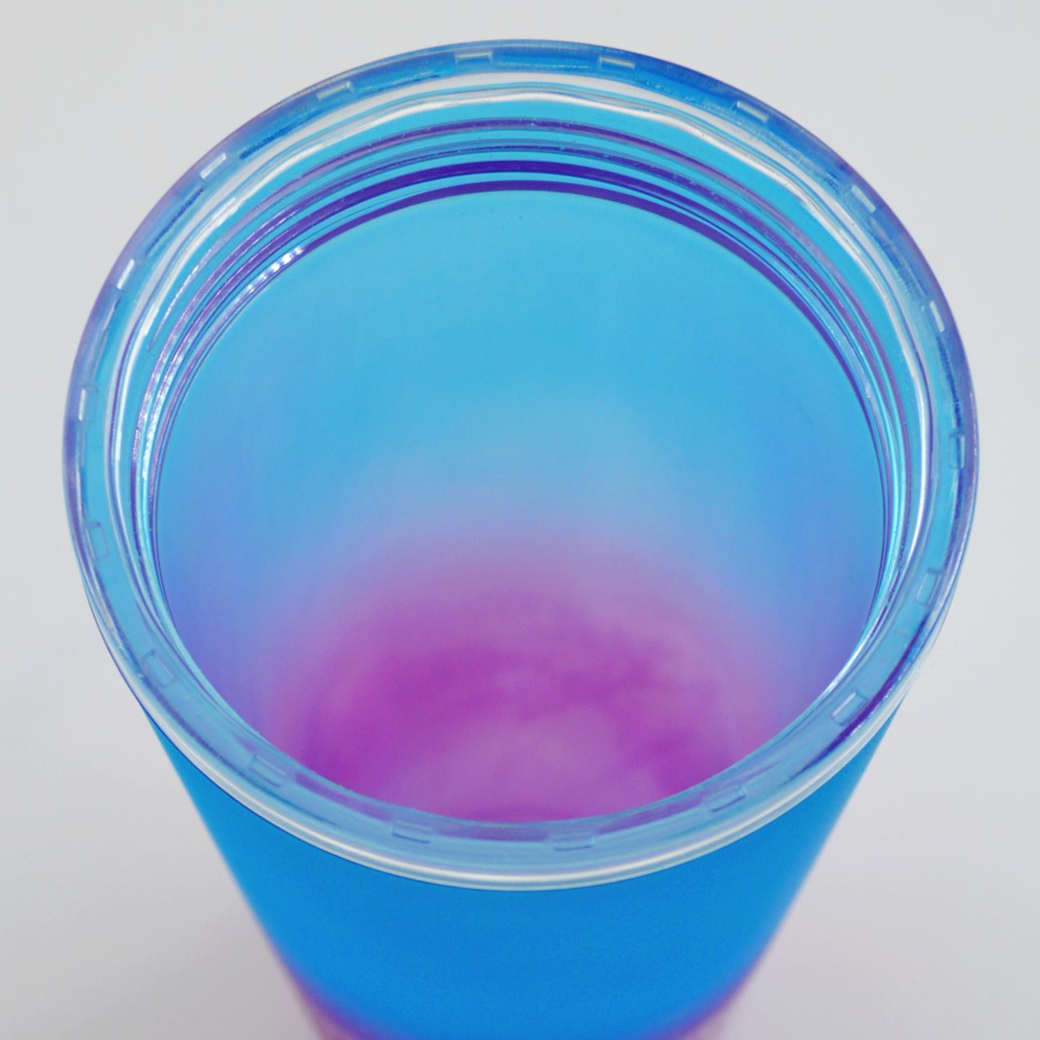 BottleBossBottleBoss Çift Katmanlı Pipetli Çift Renkli Sızdırmaz Bardak Matara 480 Ml Mavi