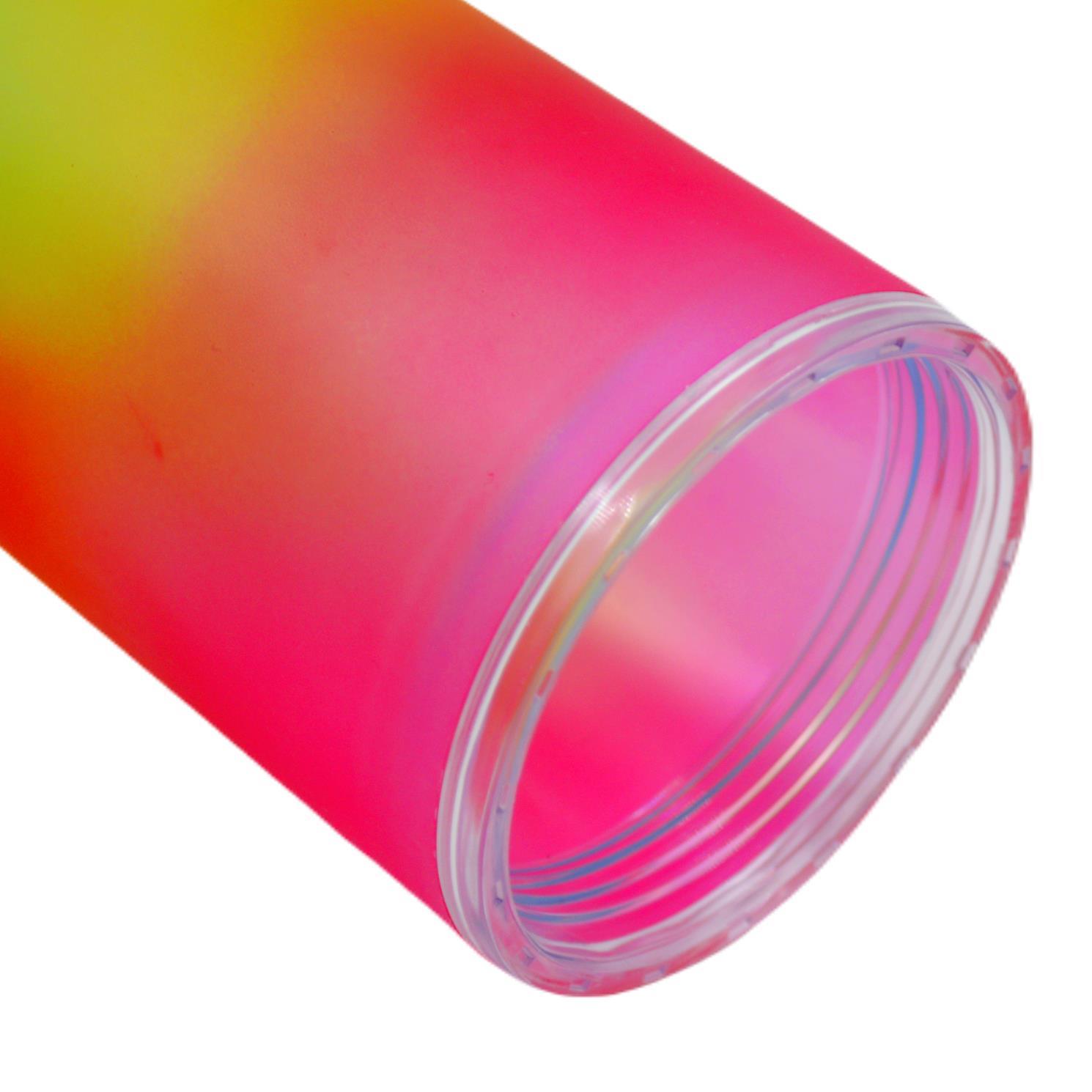 BottleBossBottleBoss Çift Katmanlı Pipetli Çift Renkli Sızdırmaz Bardak Matara 480 Ml Pembe