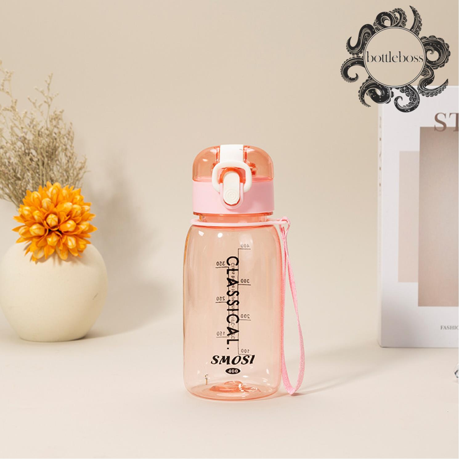 BottleBossBottleBoss Classical Kilitli Taşıma Askılı Çocuk Matarası 400 Ml Pembe