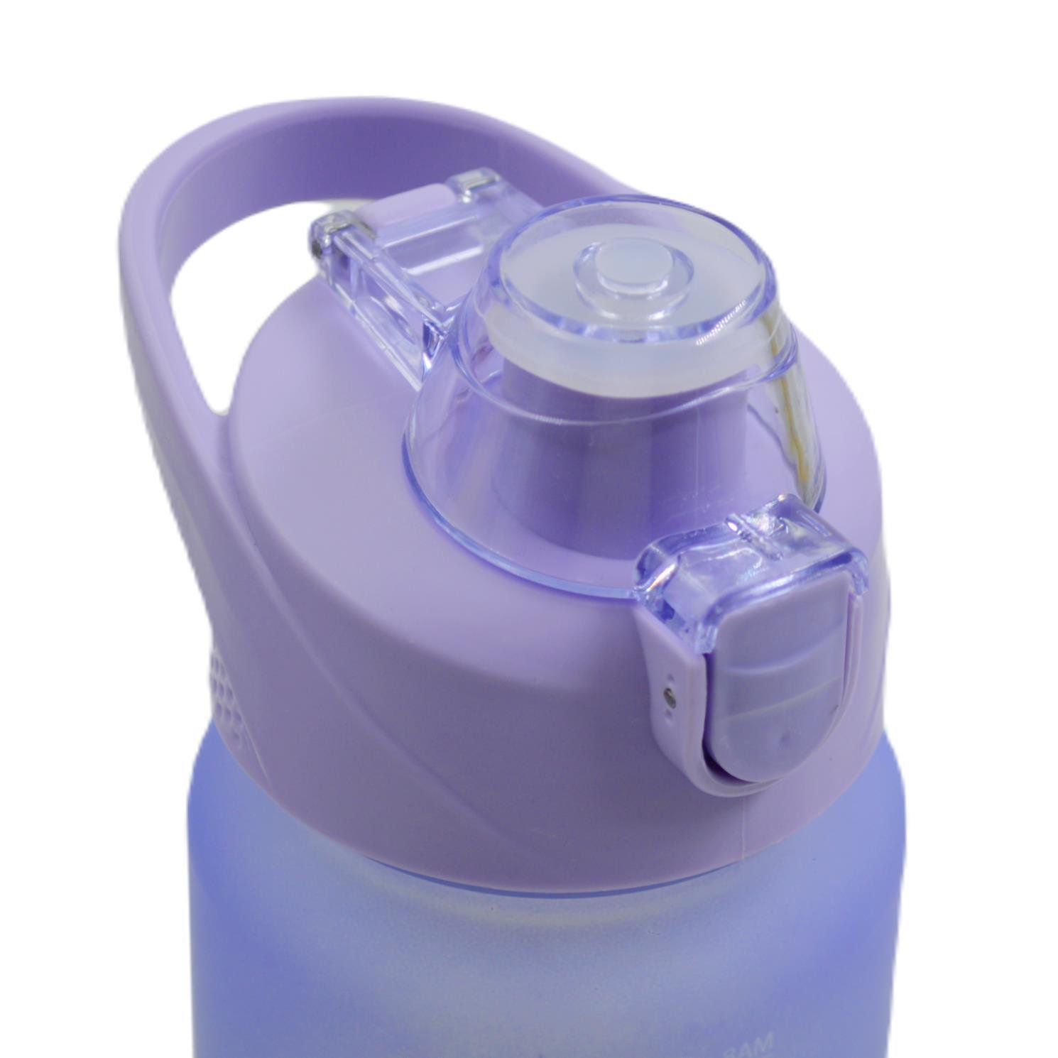 BottleBossBottleBoss Pastel Renk Geçişli Sızdırmaz Kapak Motivasyon Matarası 1100 Ml Sticker HEDİYELİ Mor