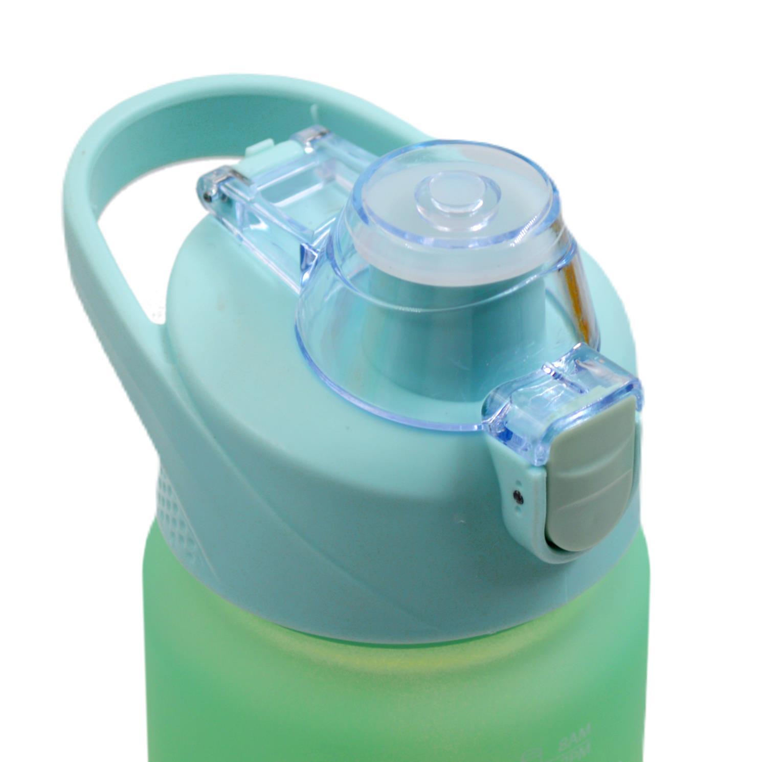 BottleBossBottleBoss Pastel Renk Geçişli Sızdırmaz Kapak Motivasyon Matarası 1100 Ml Sticker HEDİYELİ Yeşil