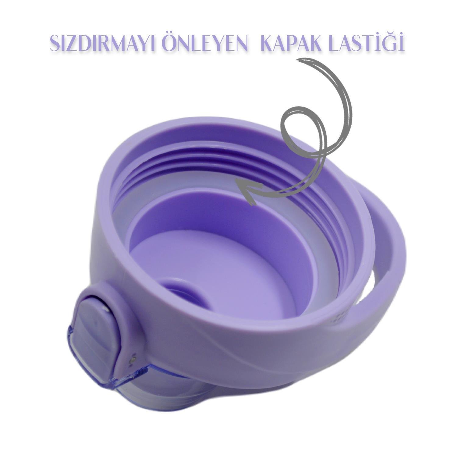 BottleBossBottleBoss Pastel Renk Geçişli Sızdırmaz Kapak Motivasyon Matarası 1100 Ml Sticker HEDİYELİ Mor