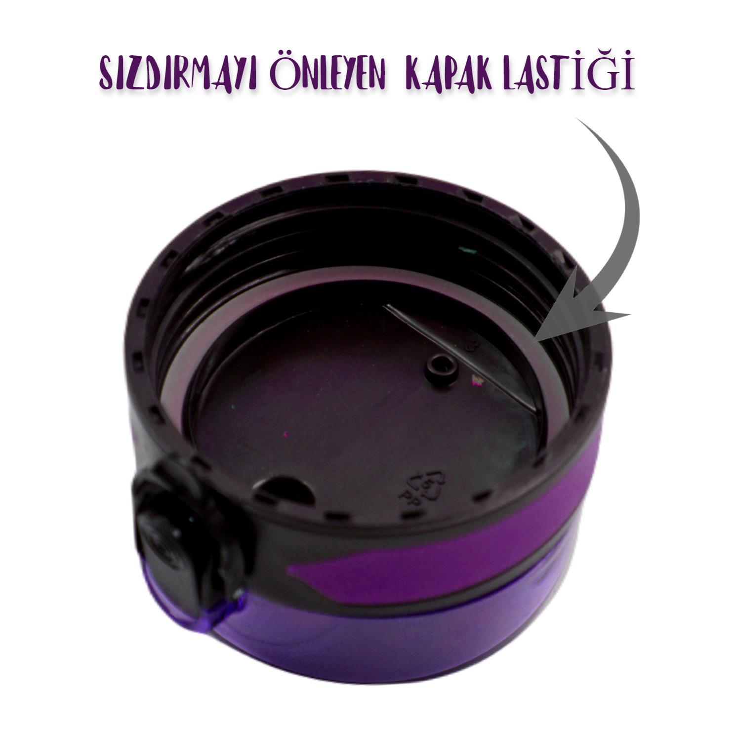 BottleBossBottleBoss Renk Geçişli Sızdırmaz Kapak Motivasyon Matarası 1 Litre Sticker HEDİYELİ Mor (BB-899591)