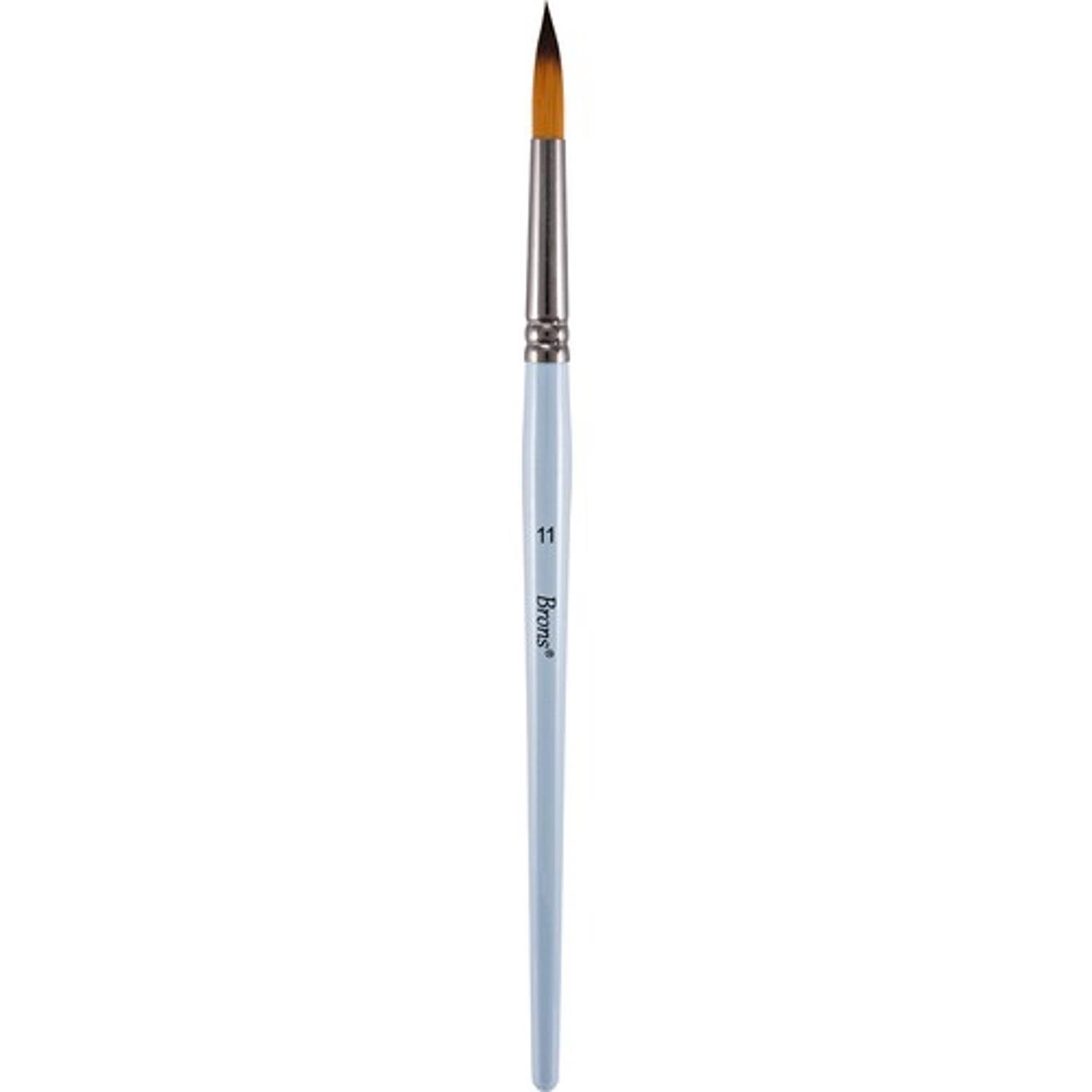 BronsBrons 123 Serisi Kısa Sap Yuvarlak Uç Sulu Boya Fırçası No:11 (BR-762)