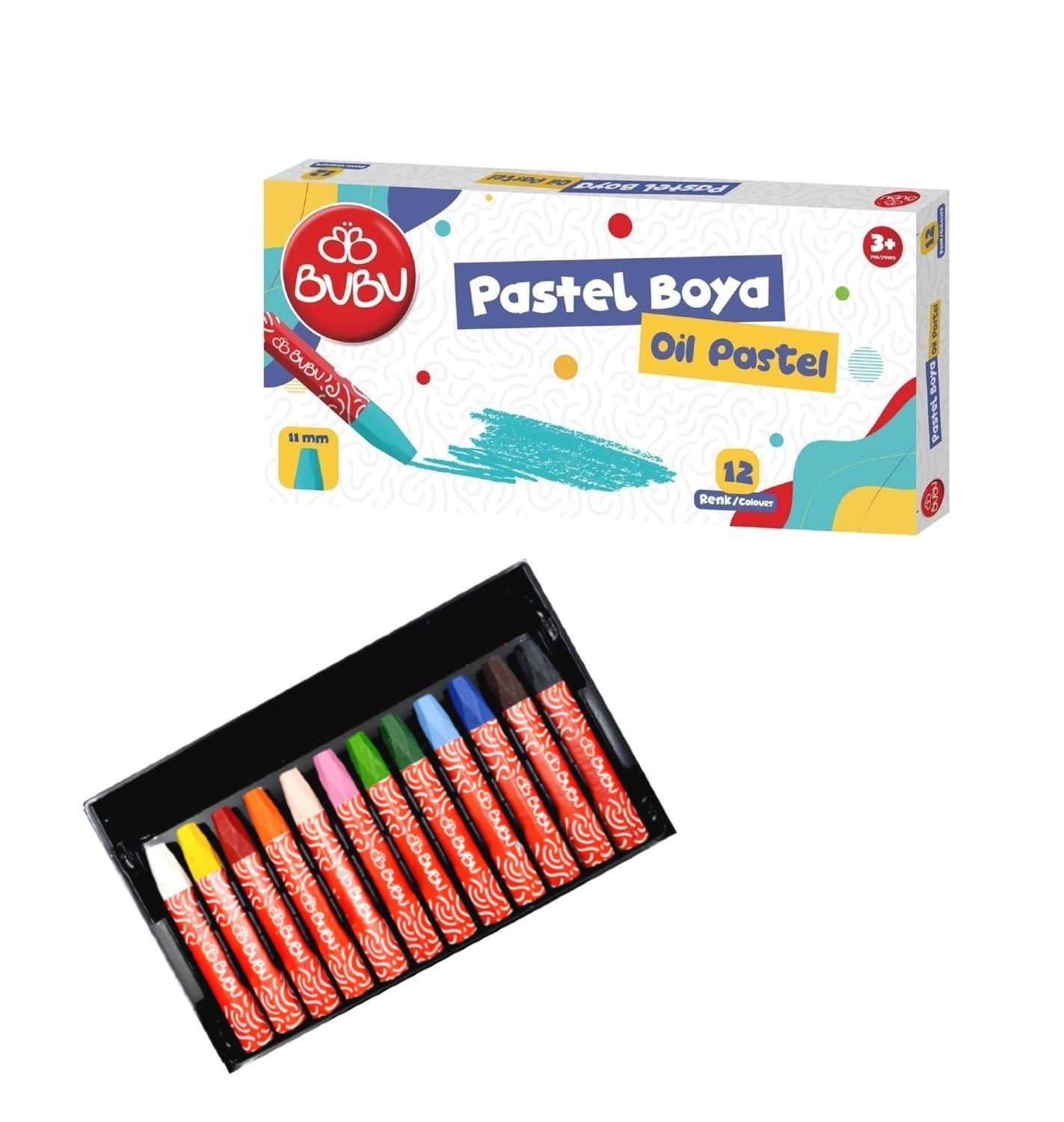 BubuBubu Karton Kutu Pastel Boya 12 Renk (BUBU-PAS001)