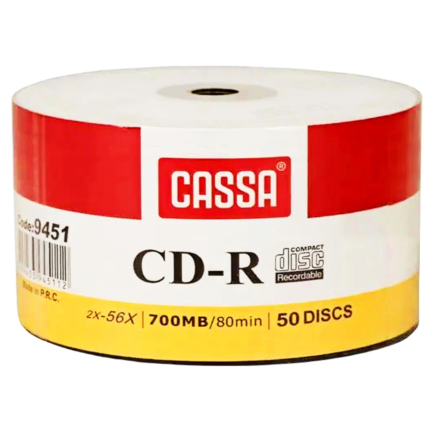 CassaCassa CD-R 56X700 MB 80 Min Boş CD 50'li Paket Kod:9451