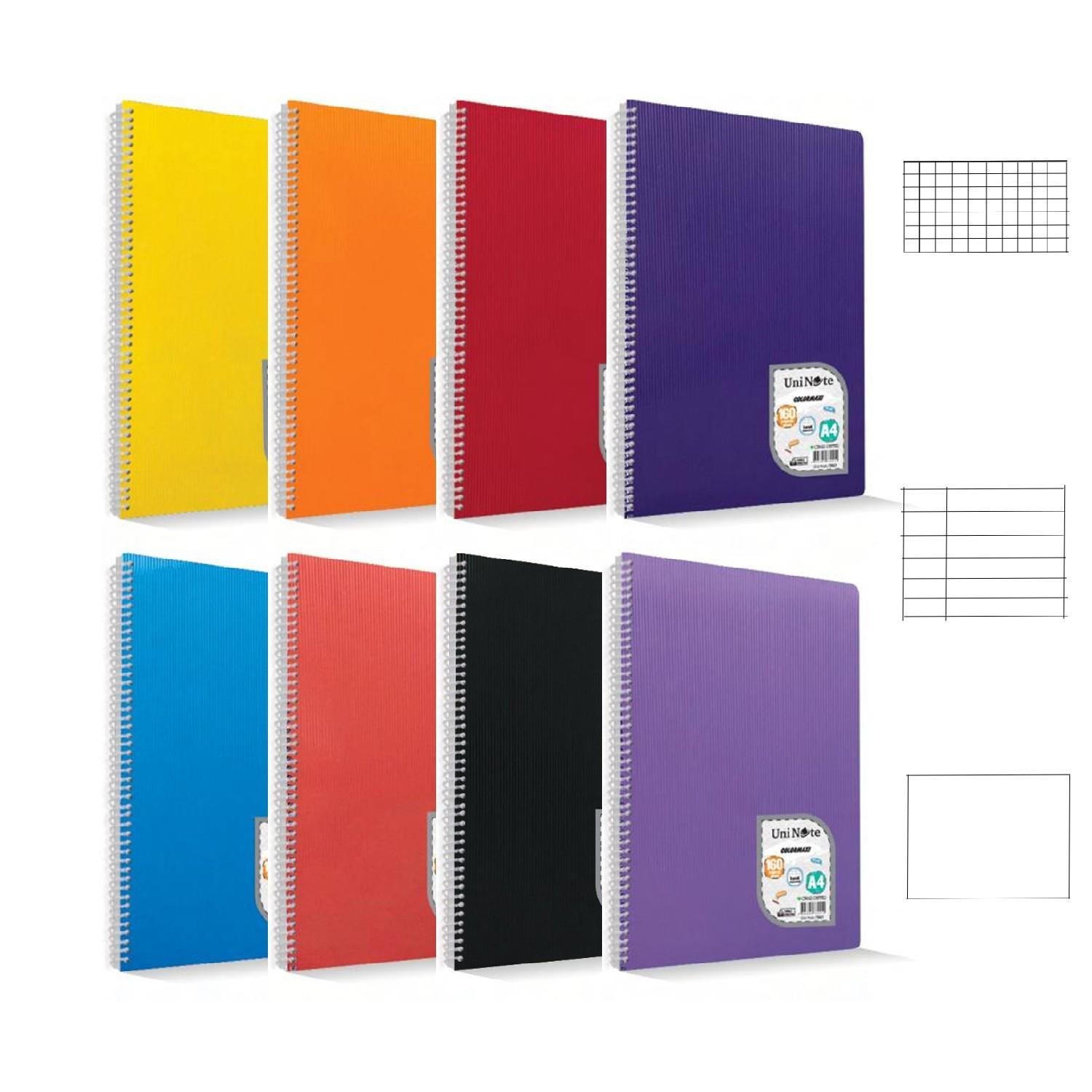 ÇınarÇınar Colormaxi A4 40 Yaprak Plastik Kapak Spiralli Defter