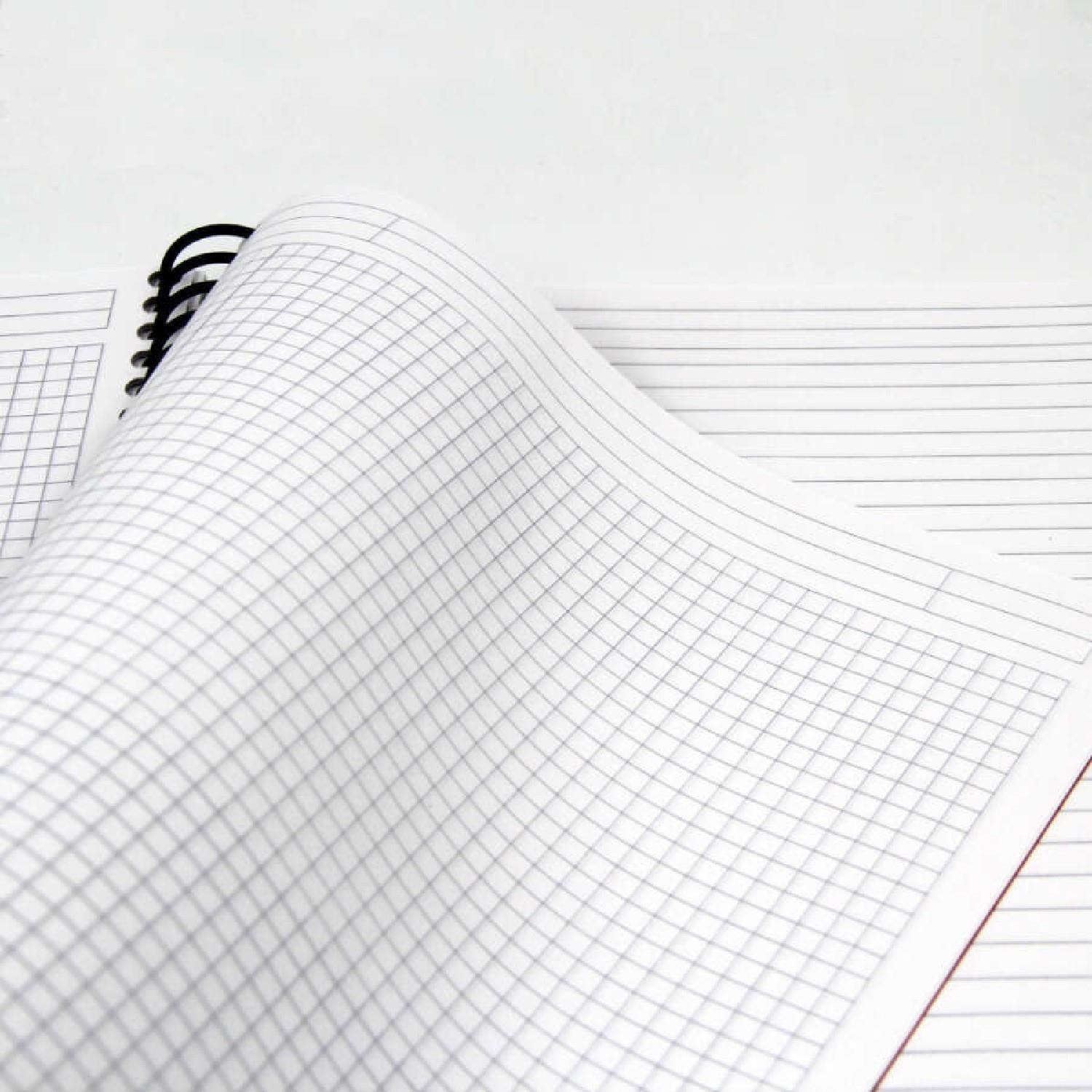ÇınarÇınar Im Smart A4 175 Yaprak Plastik Kapak Spiralli 5 Kareli + 2 Çizgili Ayraçlı Defter (62055)